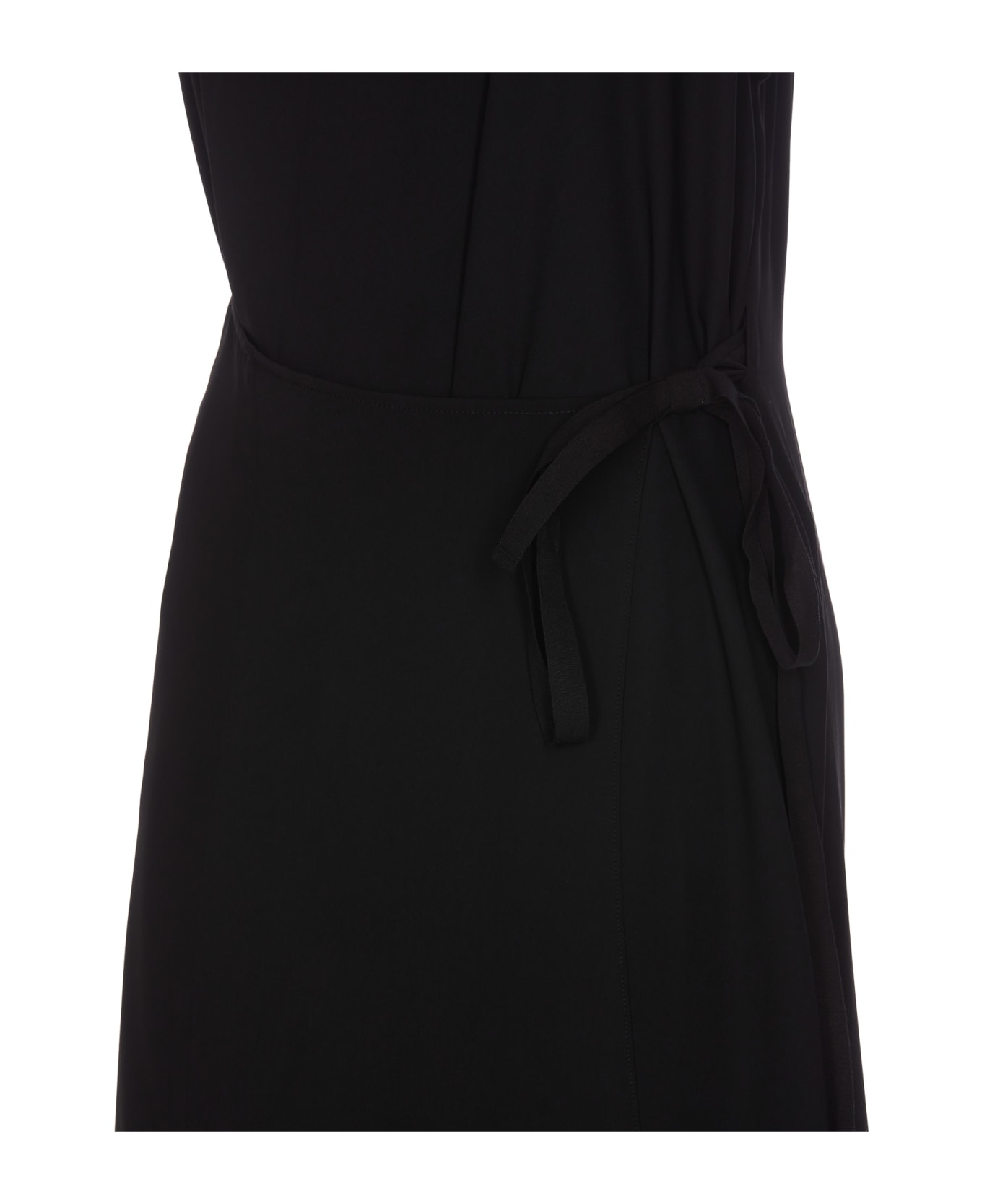 MM6 Maison Margiela Belted Sleeveless Maxi Dress - Black ワンピース＆ドレス