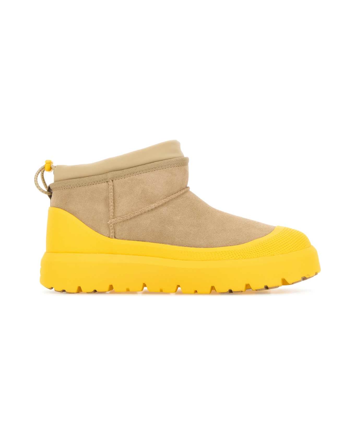 UGG Sand Suede Ultra Mini Weather Hybrid Ankle Boots - MUSTARDSEEDSUMMERWHEAT