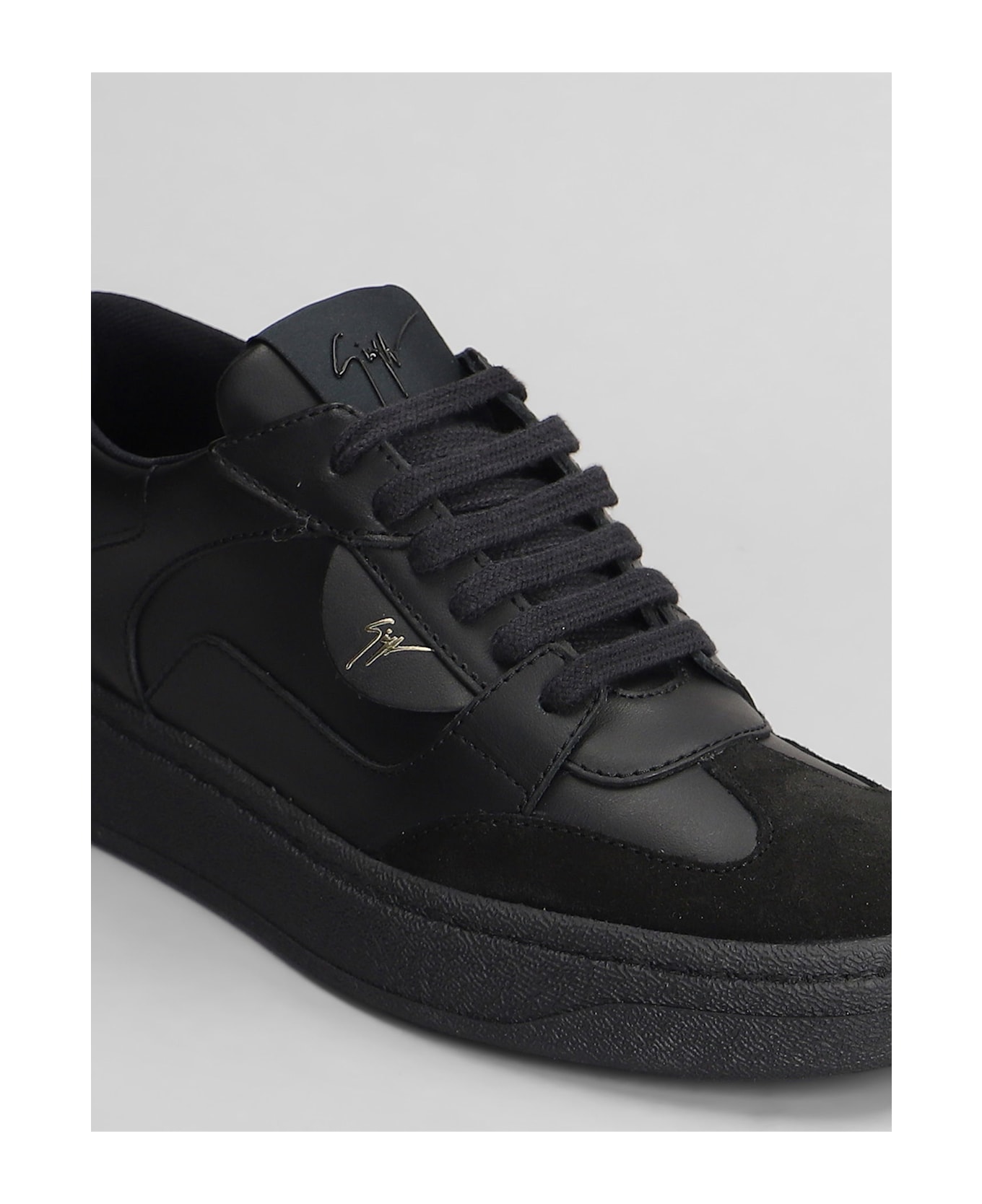 Giuseppe Zanotti Gz94 Sneakers In Black Suede And Leather - black