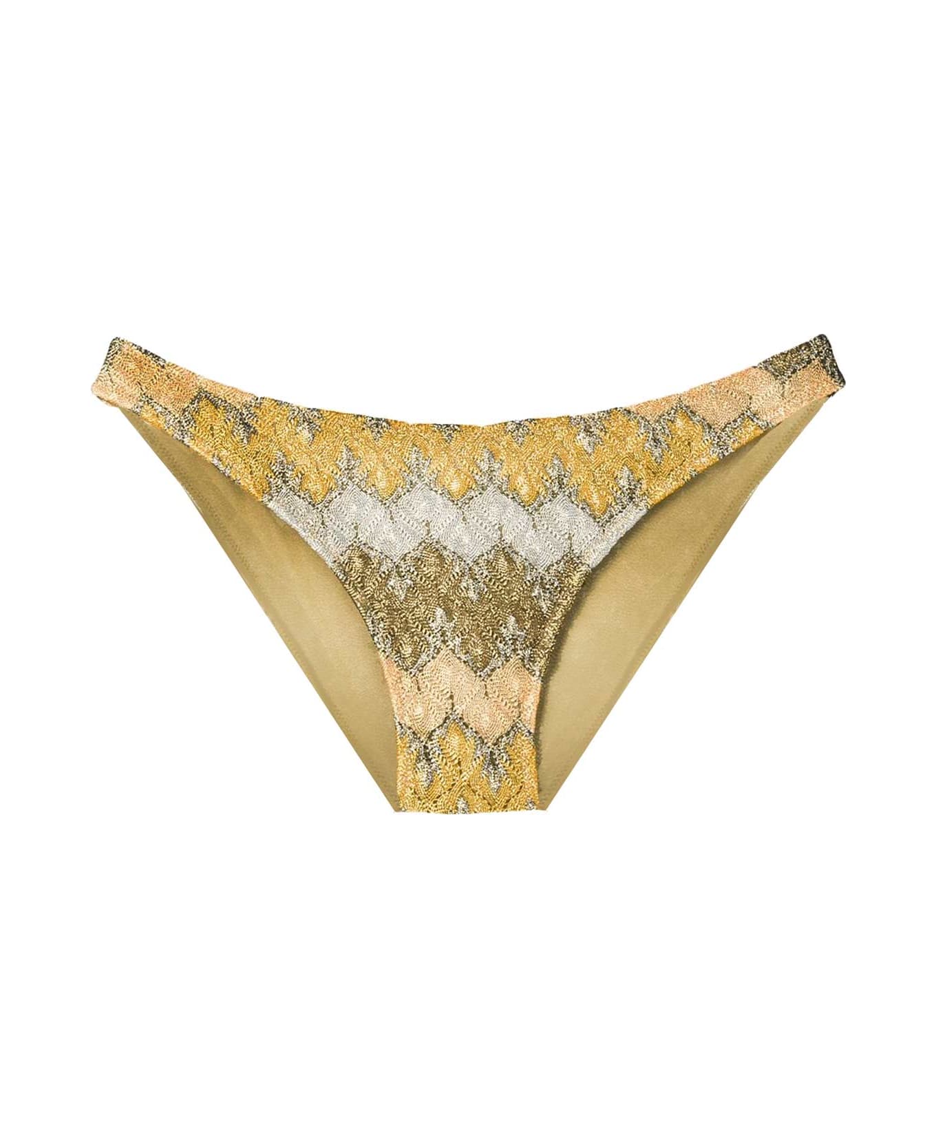 MC2 Saint Barth Gold Knitted Swim Briefs - BROWN