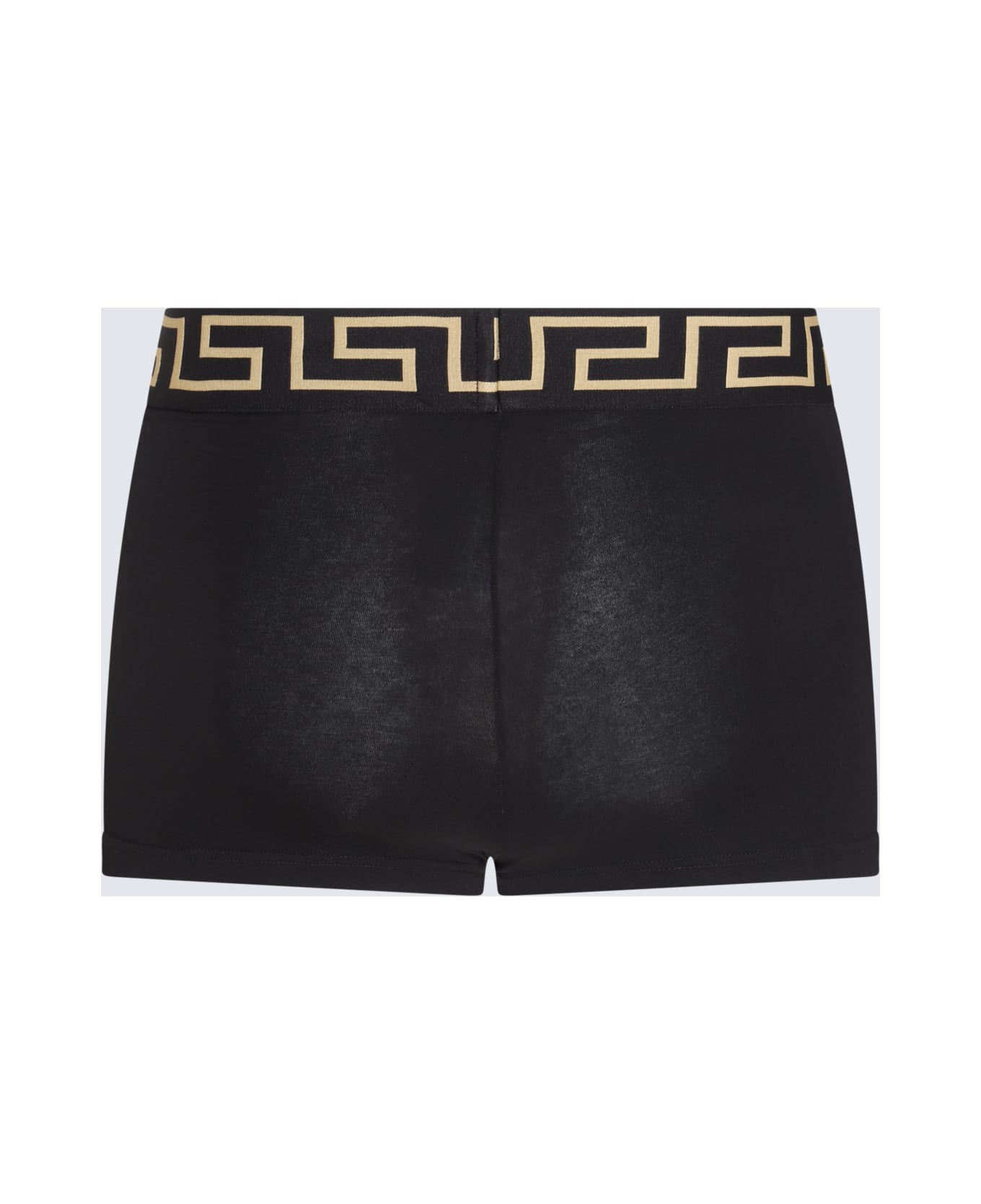 Versace Black Cotton Boxer - BLACK