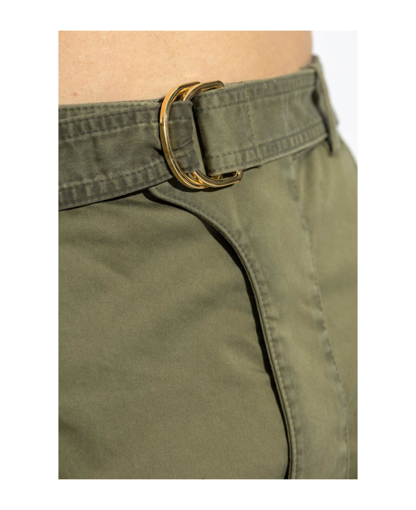 Balmain Turn-up Hem Cargo Shorts - Green