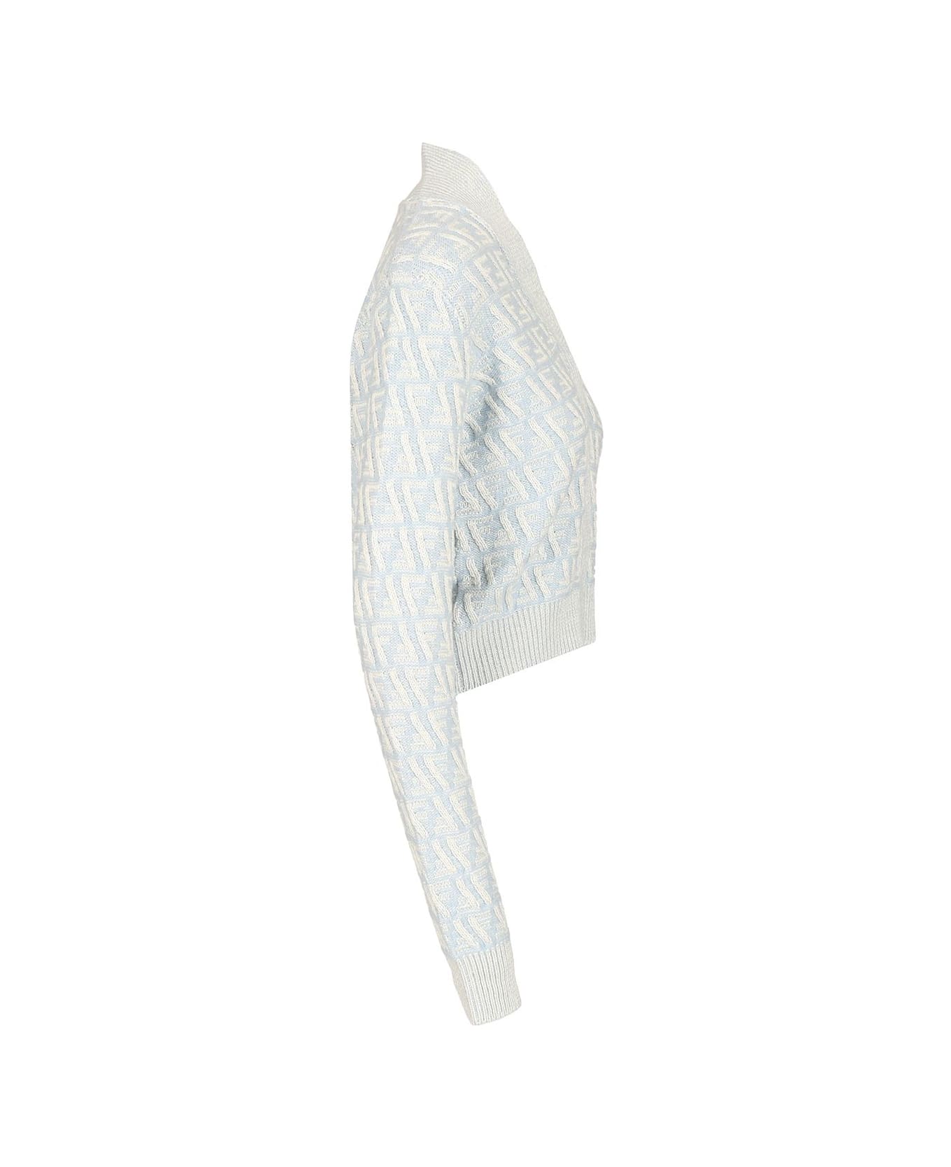 Fendi Wool And Cashmere Cardigan - Light blue