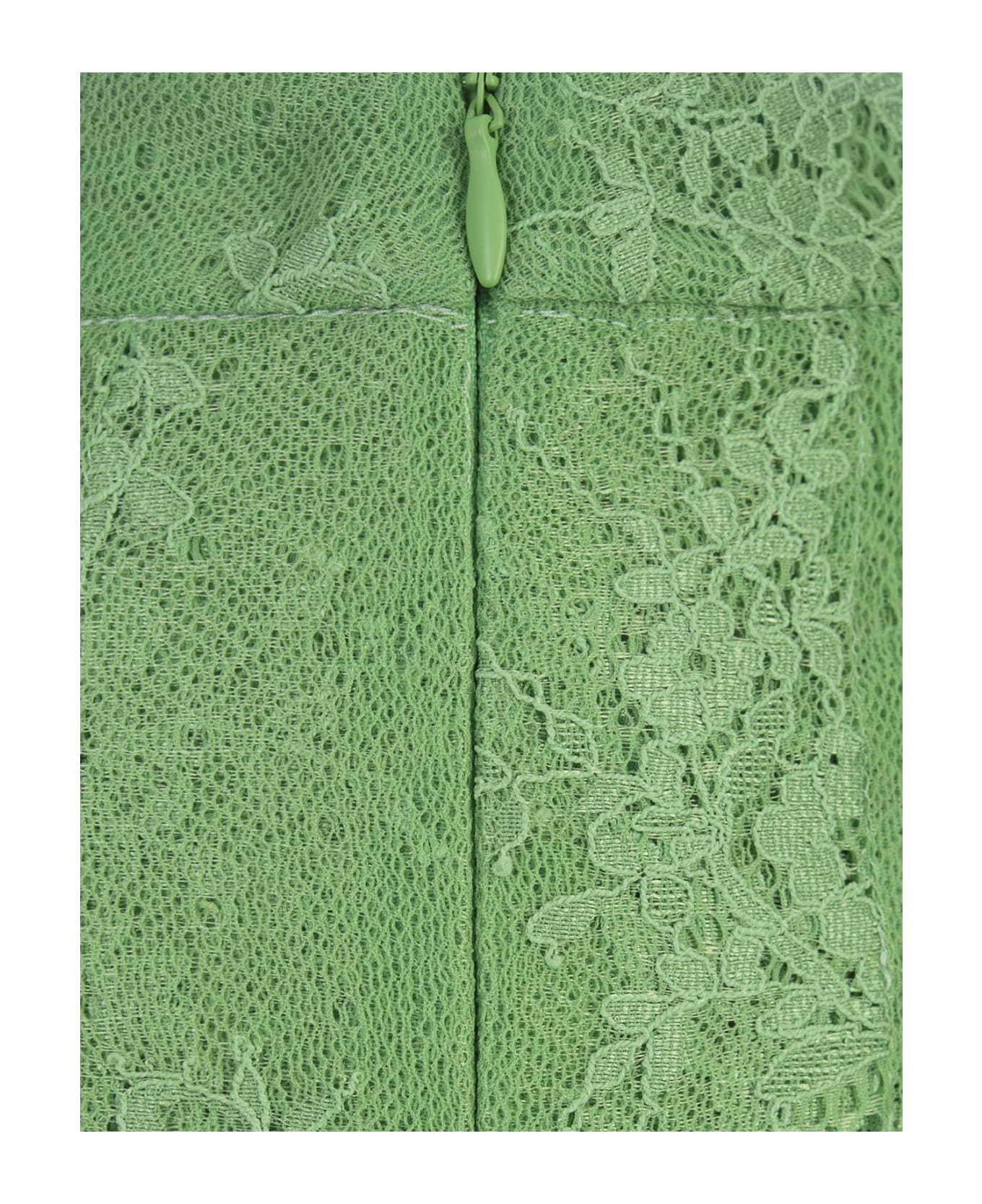 Ermanno Scervino Green Lace Pleated Skirt - Green