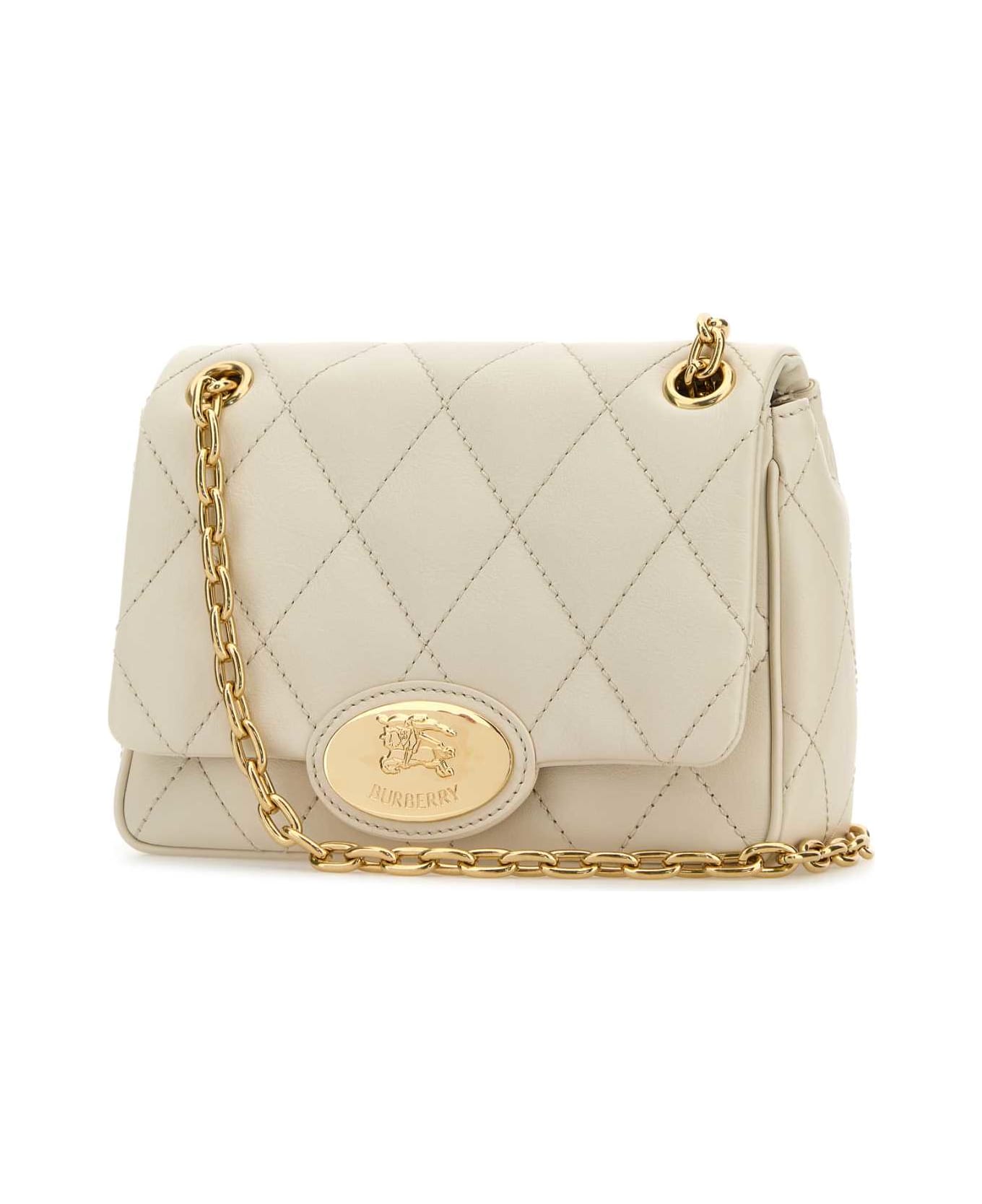Burberry Ivory Leather Small Strand Shoulder Bag - SOAP