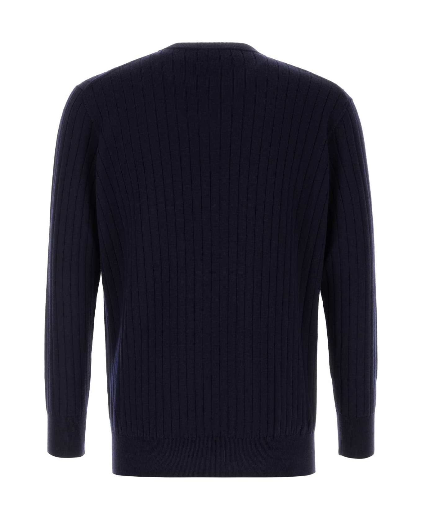 Bottega Veneta Dark Blue Wool Sweater - ABYSS