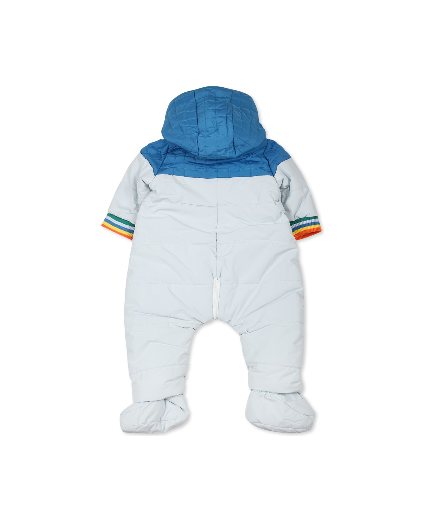 Marc Jacobs Light Blue Down Jacket For Baby Boy With Logo - Light Blue