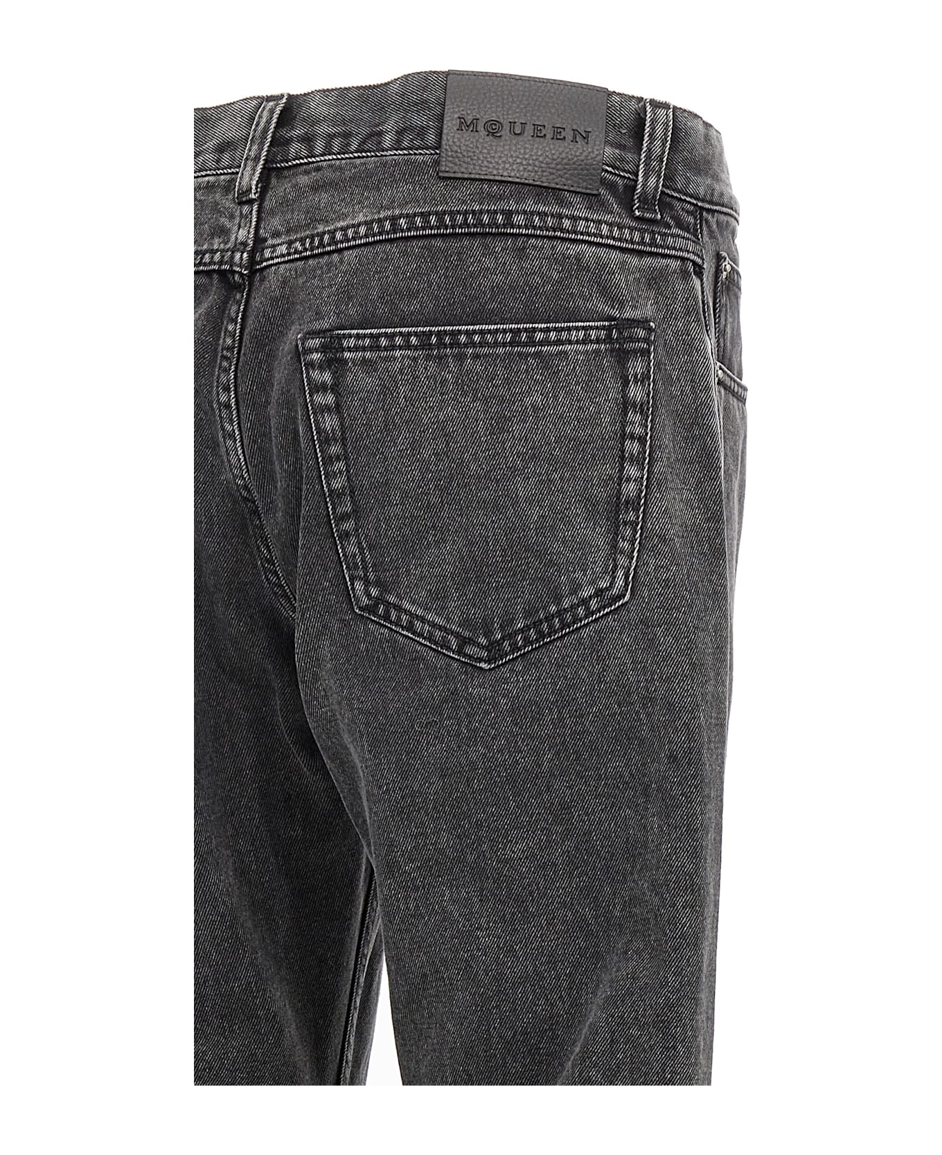 Alexander McQueen Logo Tag Jeans - Black