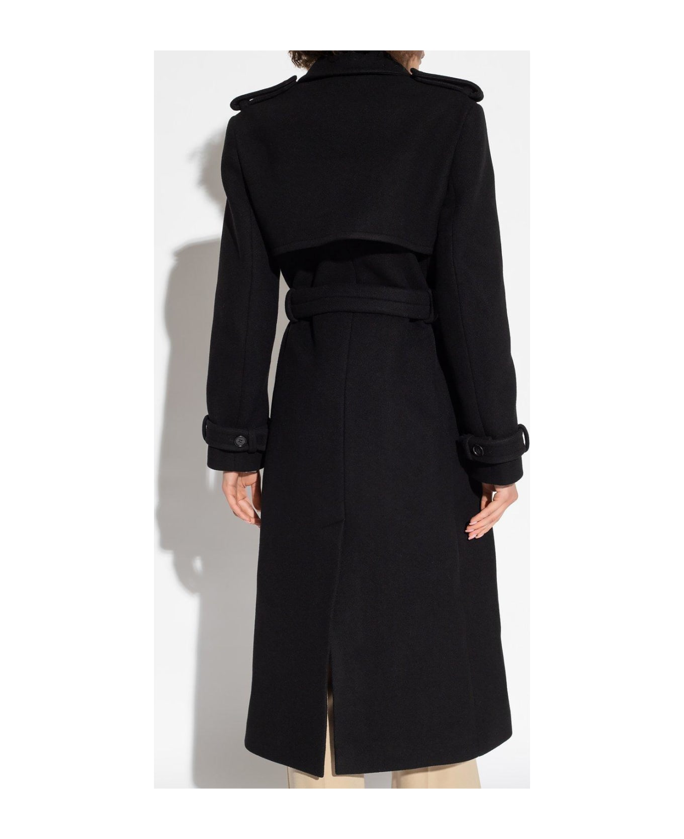 Chloé Wool Blend Double-breasted Coat - Black