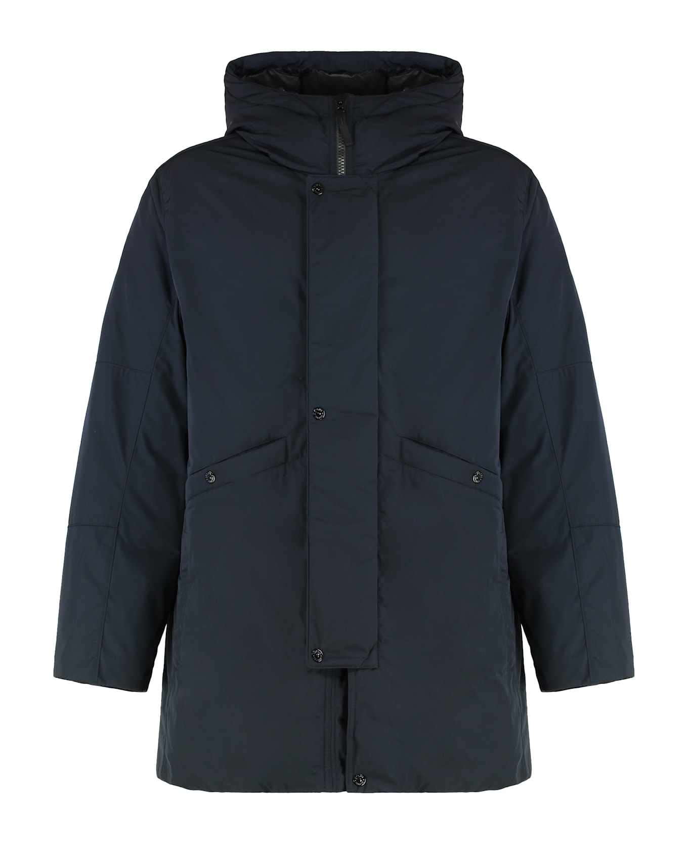 Stone Island Padded Parka With Hood - blue