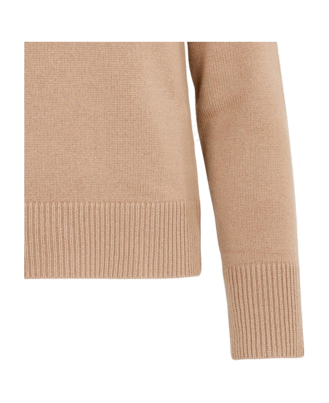 'S Max Mara High Neck Knitted Jumper - Cammello