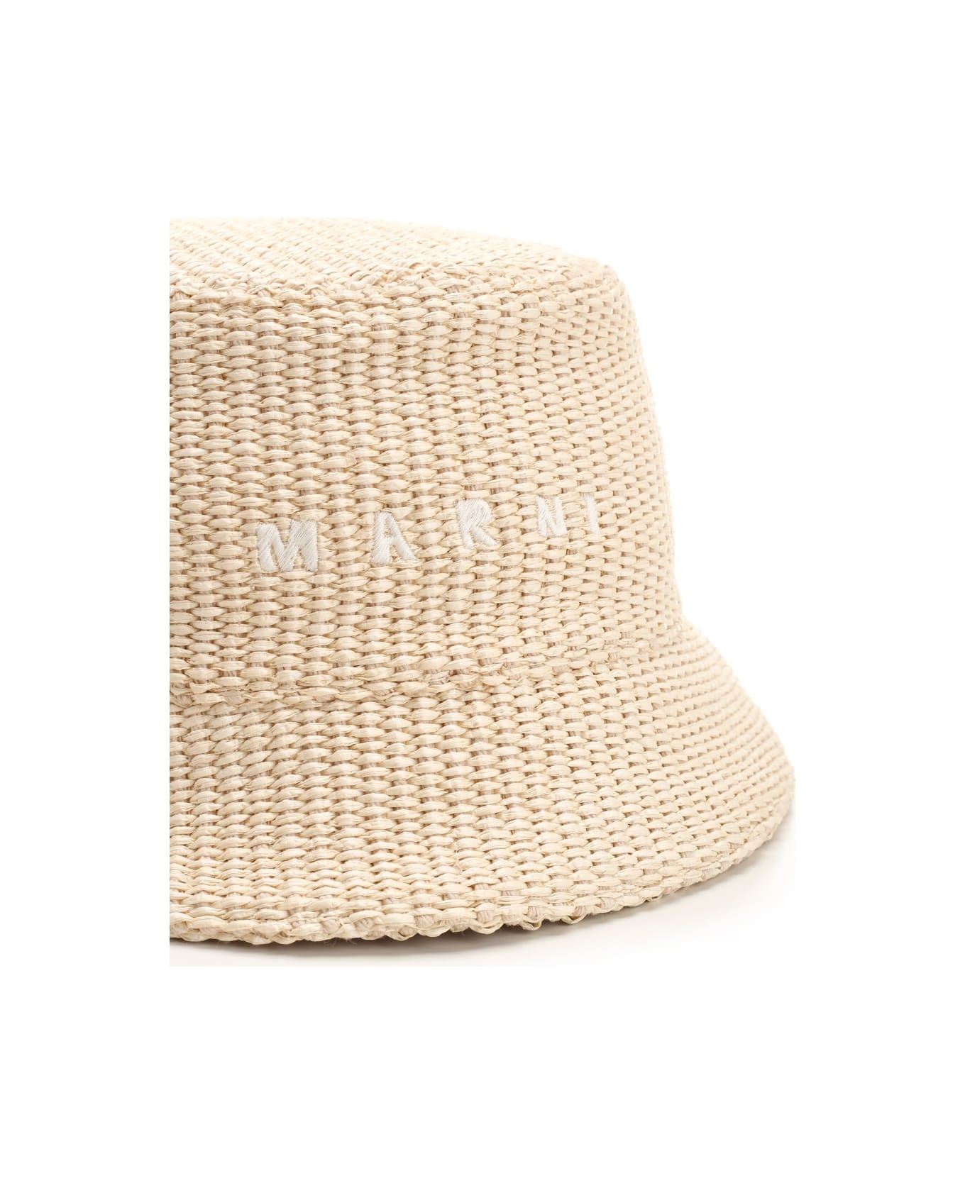 Marni Cotton Bucket Hat - BEIGE