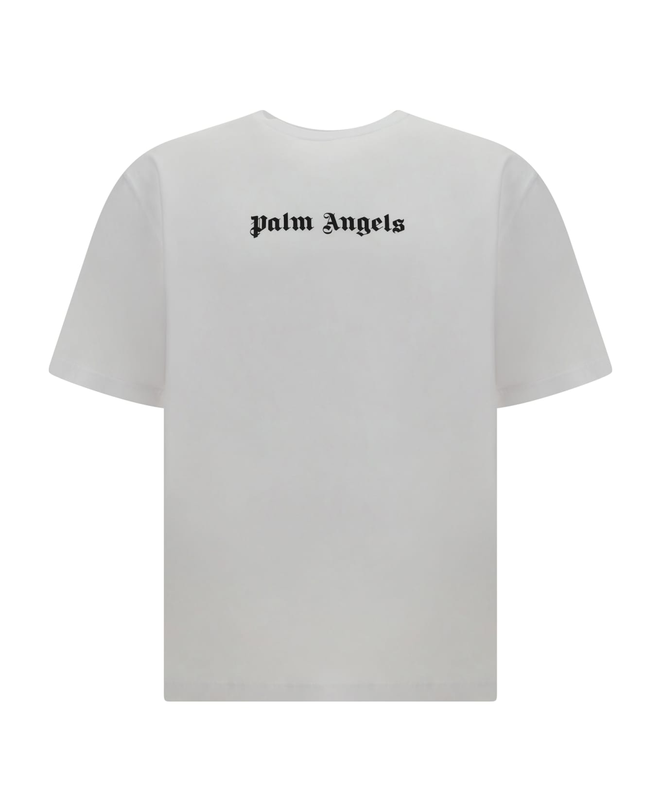 Palm Angels White Cotton T-shirt - White シャツ