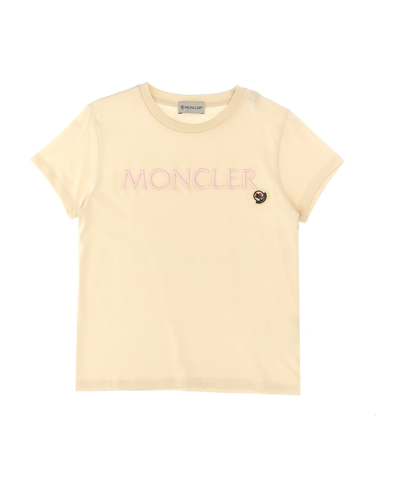 Moncler Logo Embroidery T-shirt - White