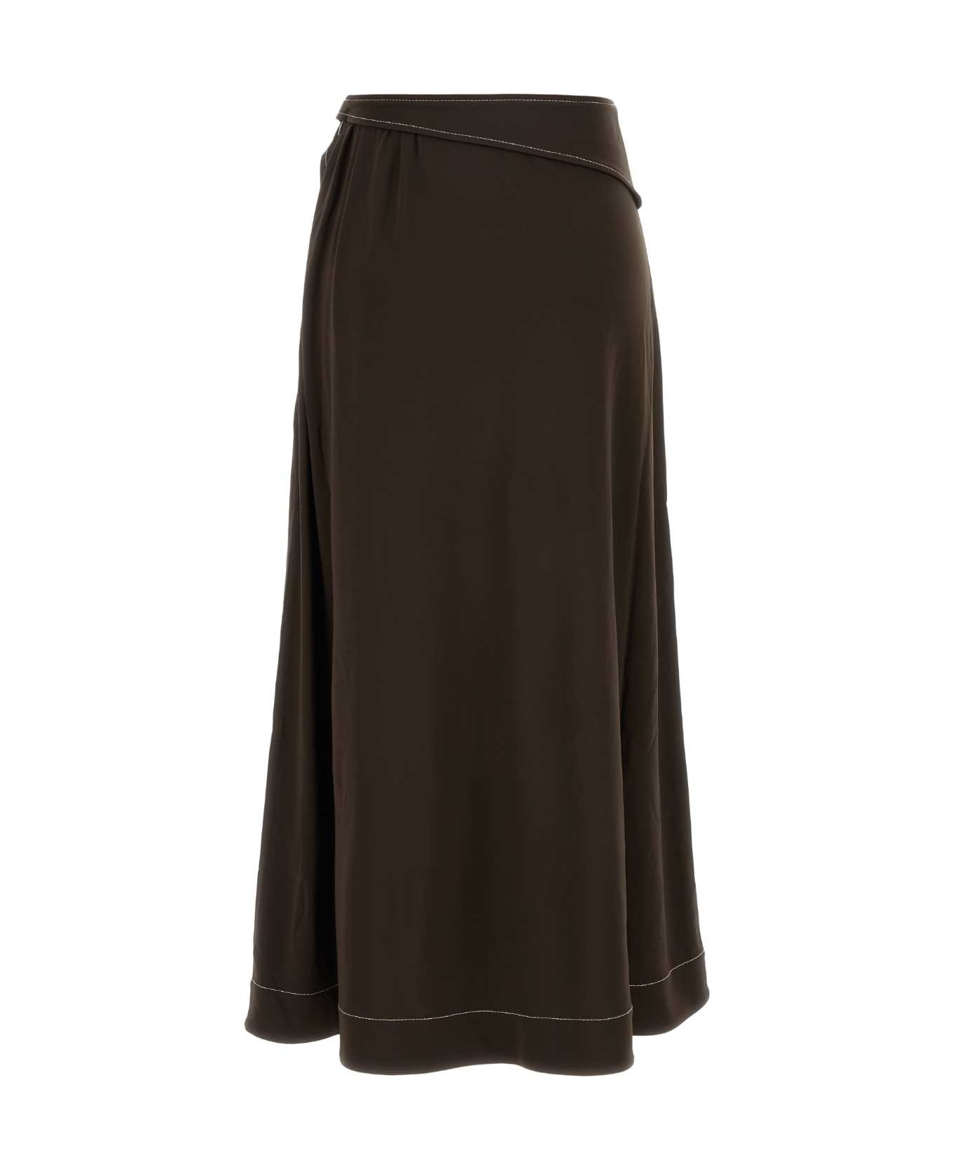 Tory Burch Brown Viscose Skirt - Brown