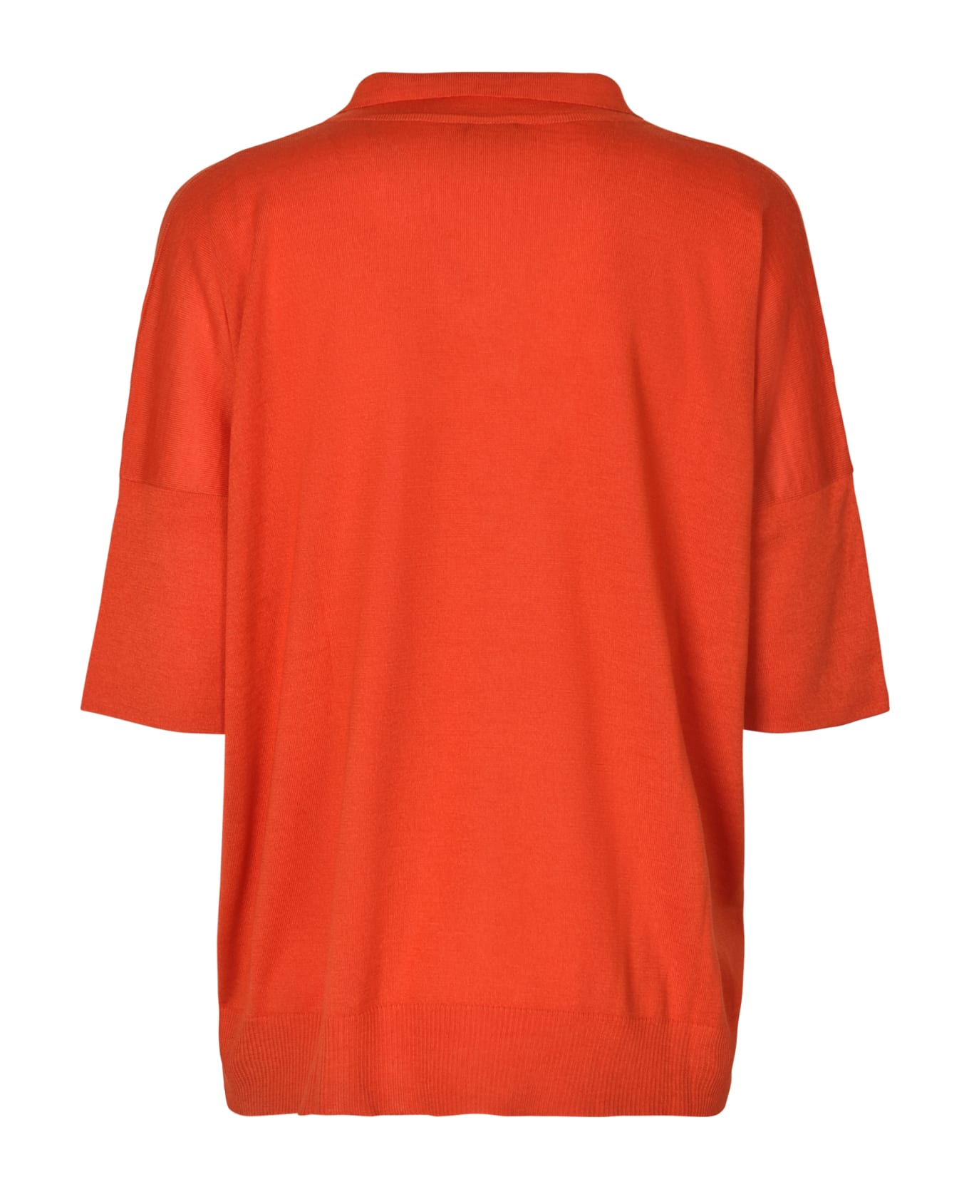 f cashmere Three-buttoned Polo Shirt - Geranium