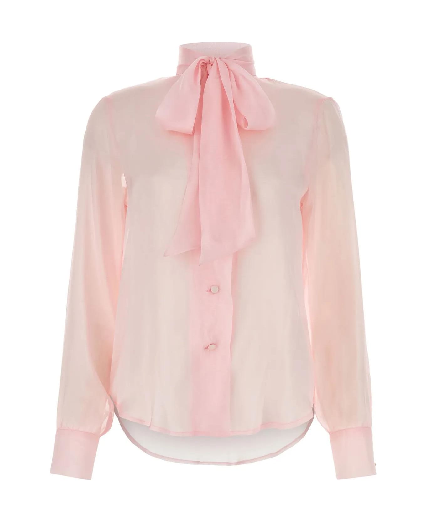 Hebe Studio Pink Chiffon Ava Shirt - Pink