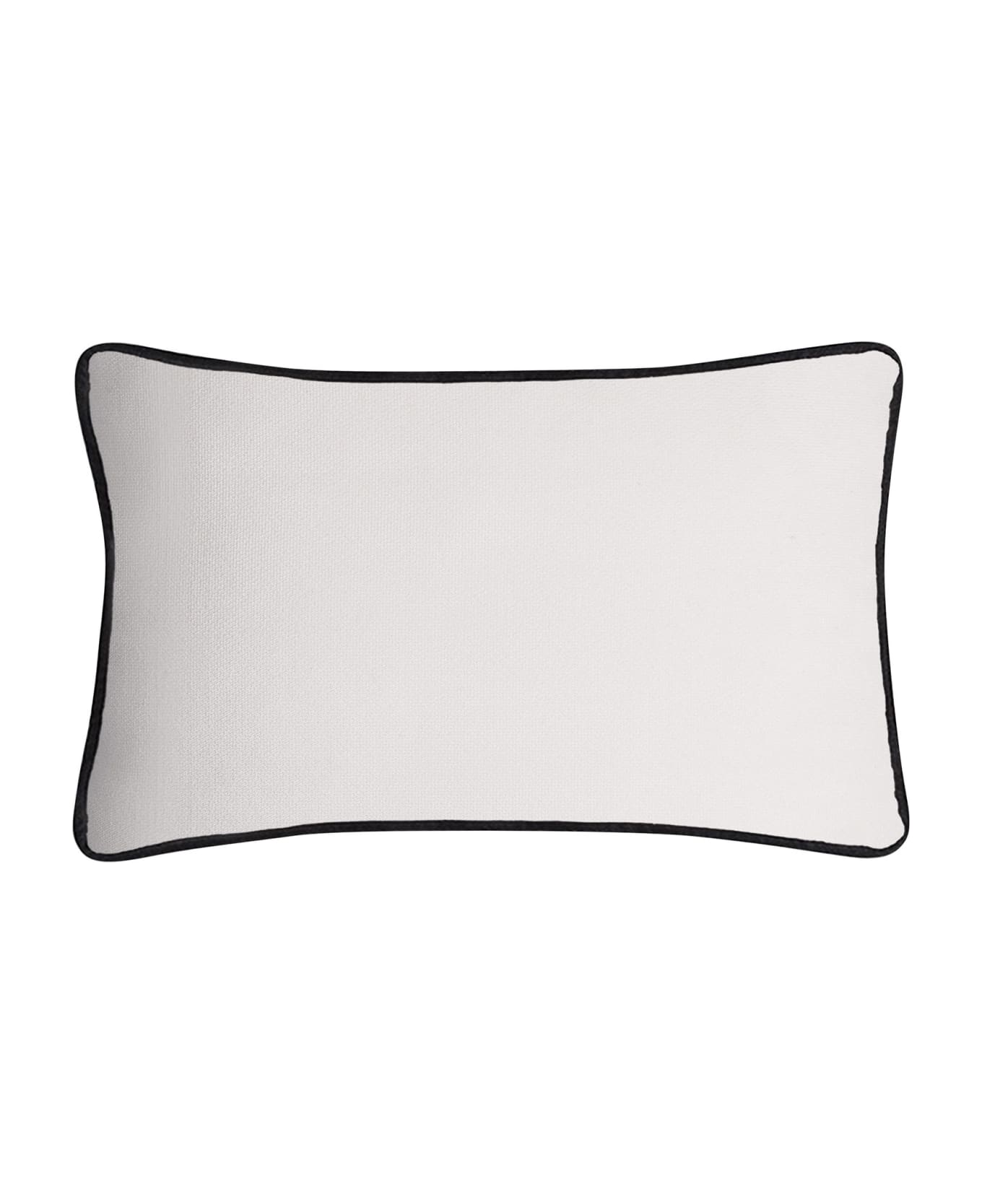 Lo Decor Happy Frame Velvet Pillow - Cream/Black