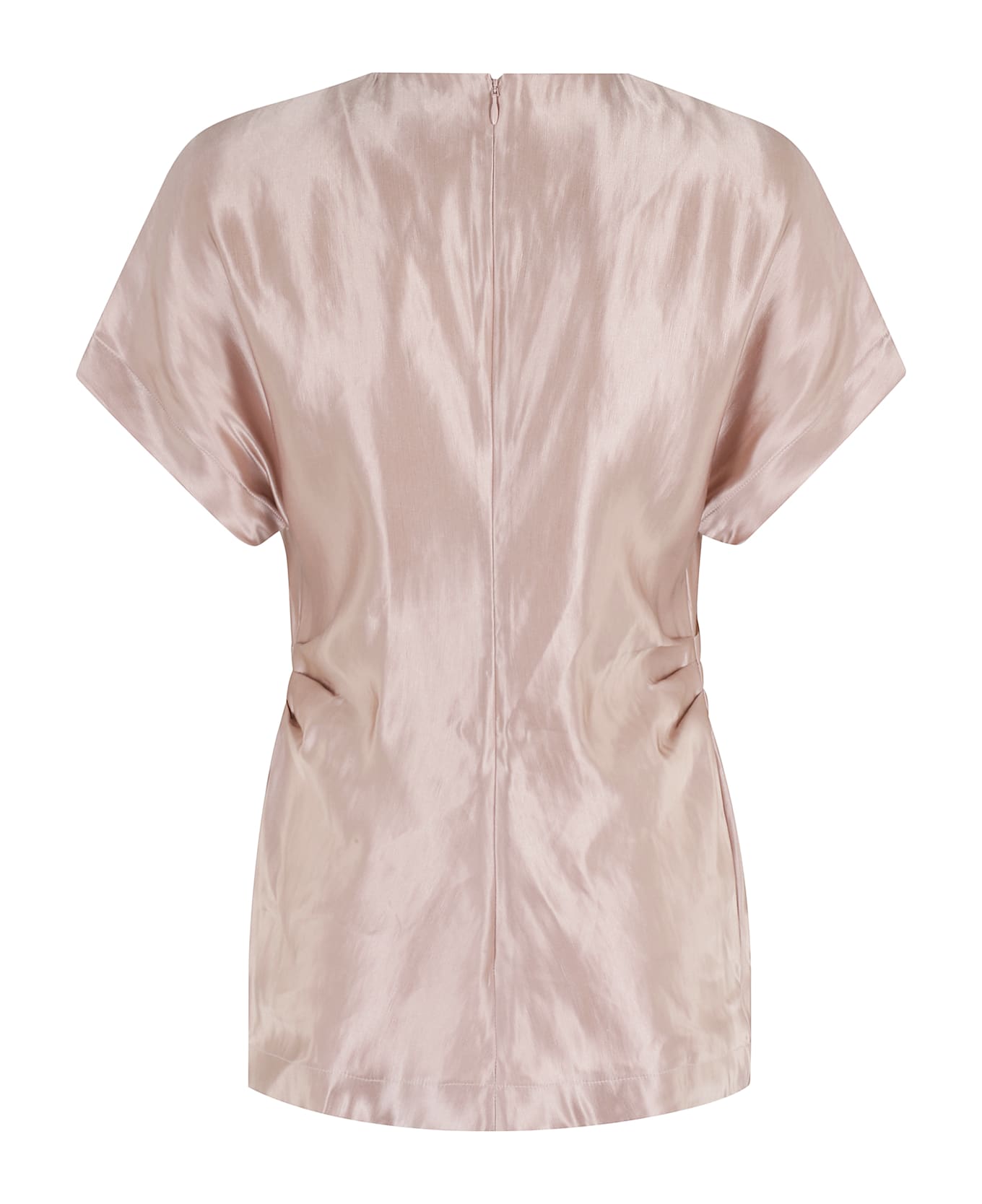 Loulou Studio Fitted Short Sleeved Blouse - Petal Rose
