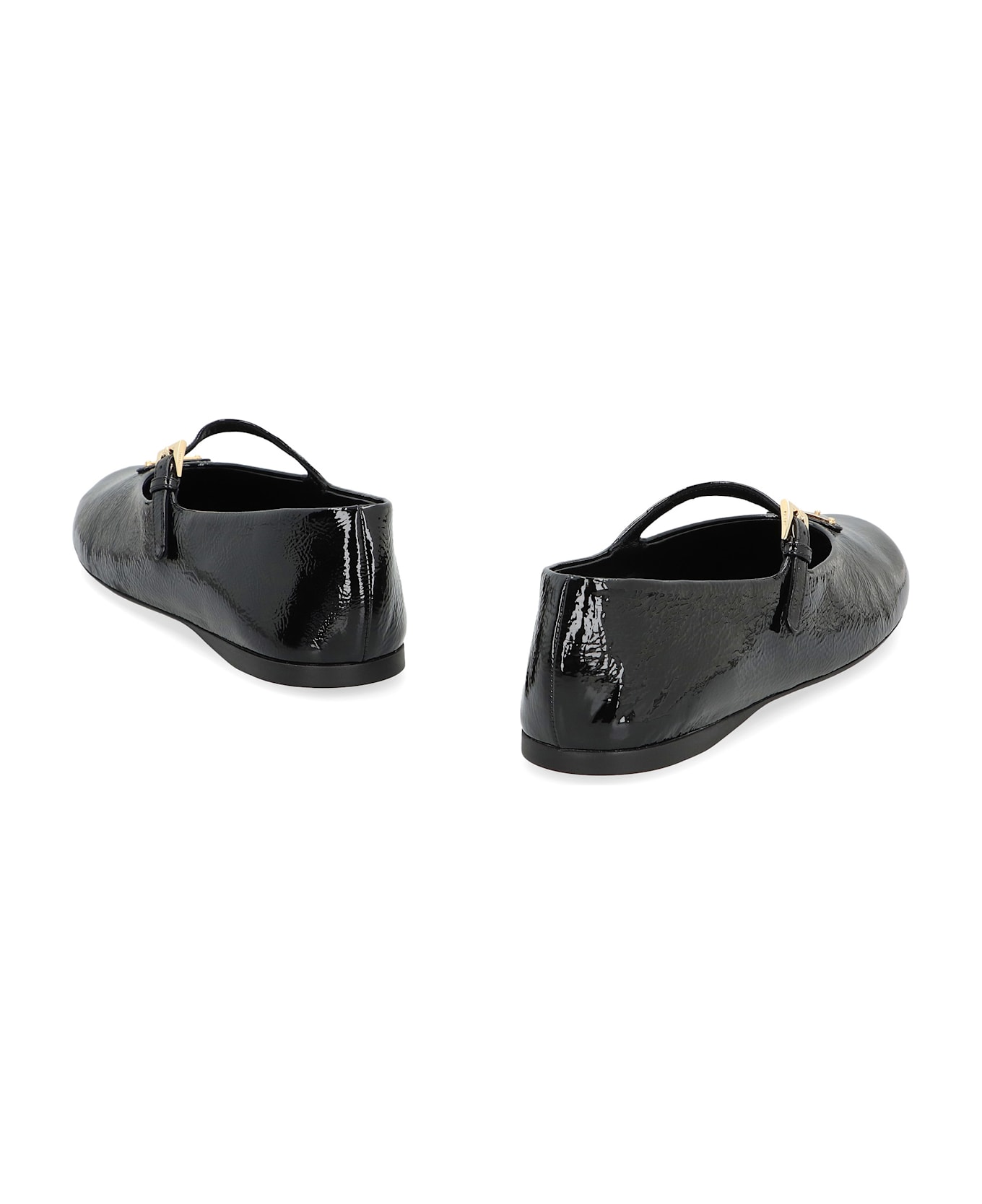 Prada Patent Leather Ballet Flats - black
