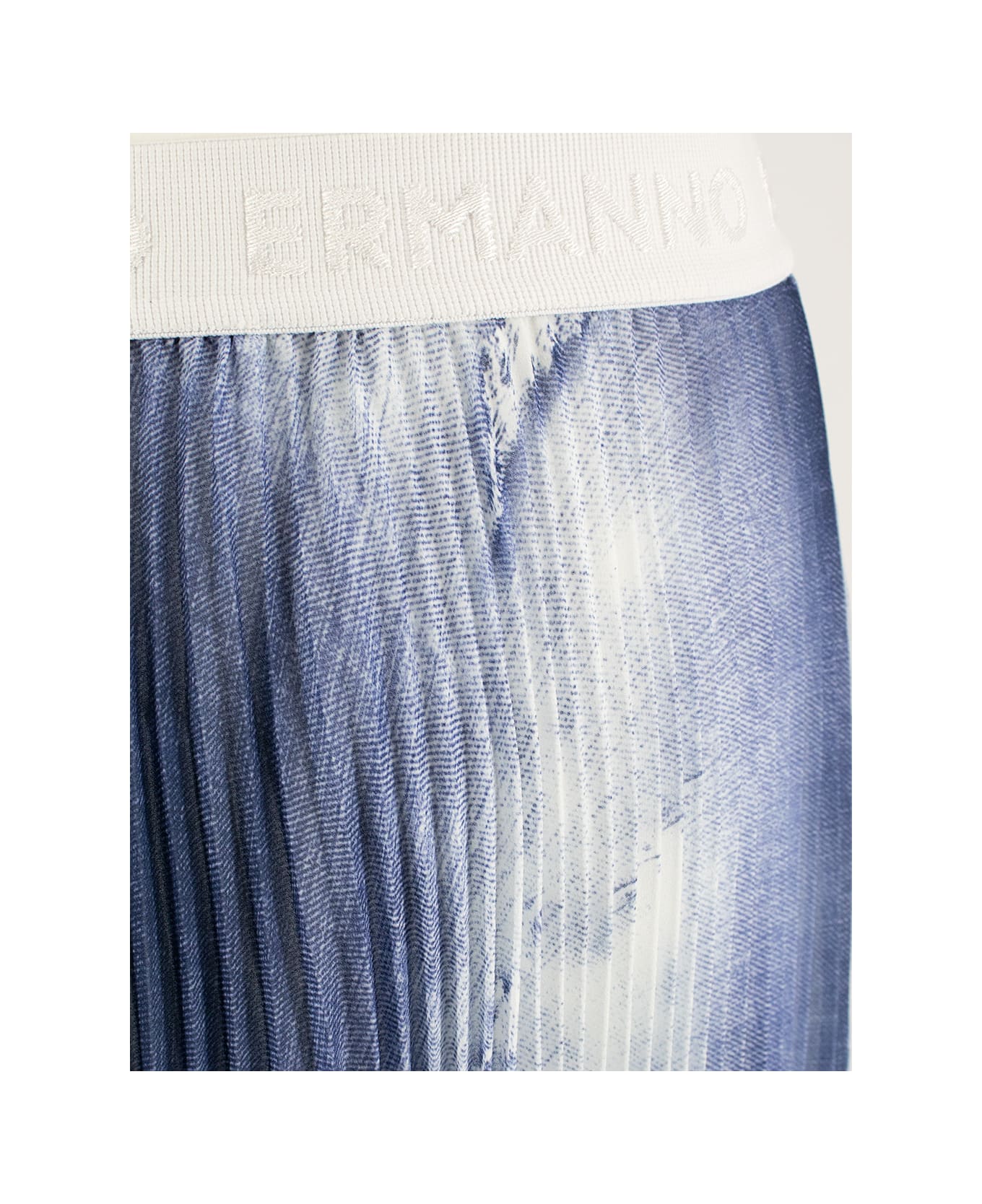 Ermanno Firenze Skirt - DENIM CH/OFF WHITE