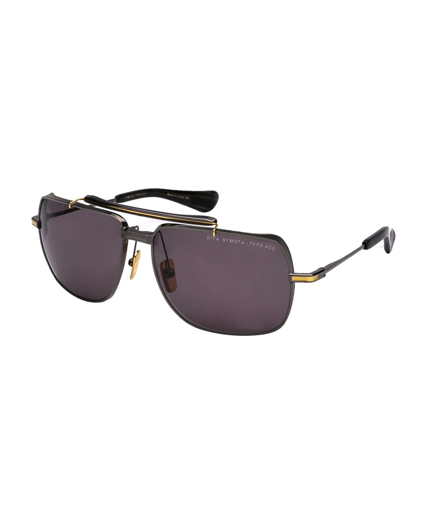 Dita Symeta - Type 403 Sunglasses - Black Rhodium - Yellow Gold