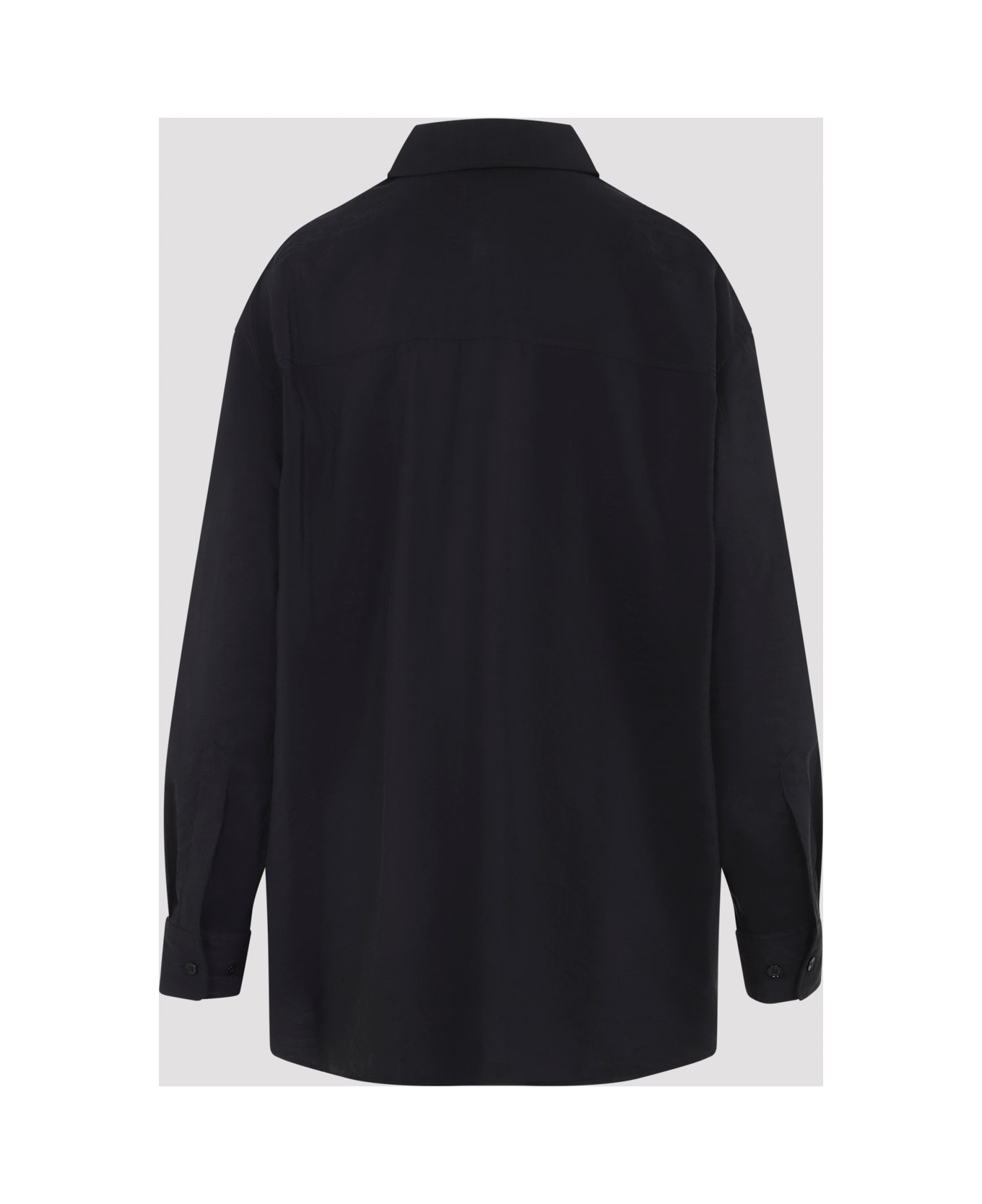 Lemaire Long Shirt With Tie - Black