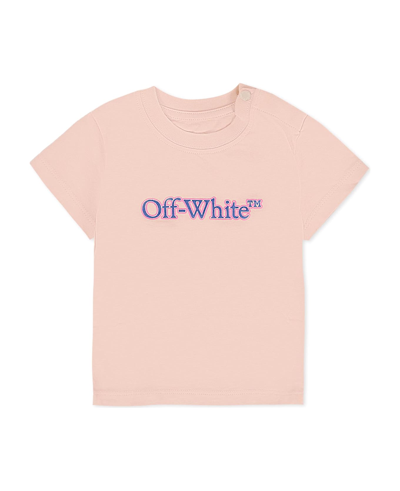 Off-White Pink T-shirt For Baby Girl With Logo - Pink