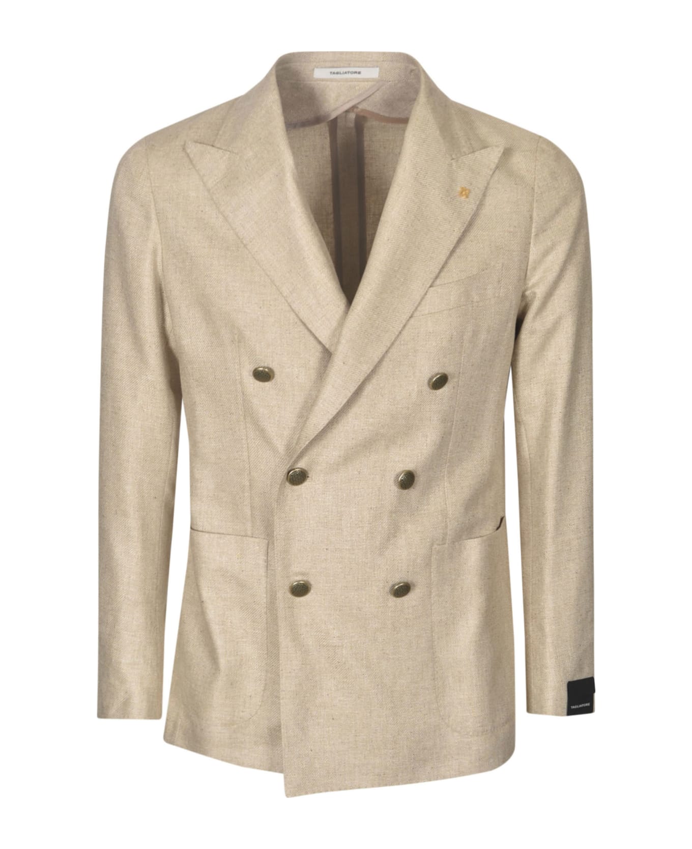 Tagliatore Logo Patched Dinner Jacket - Beige ブレザー