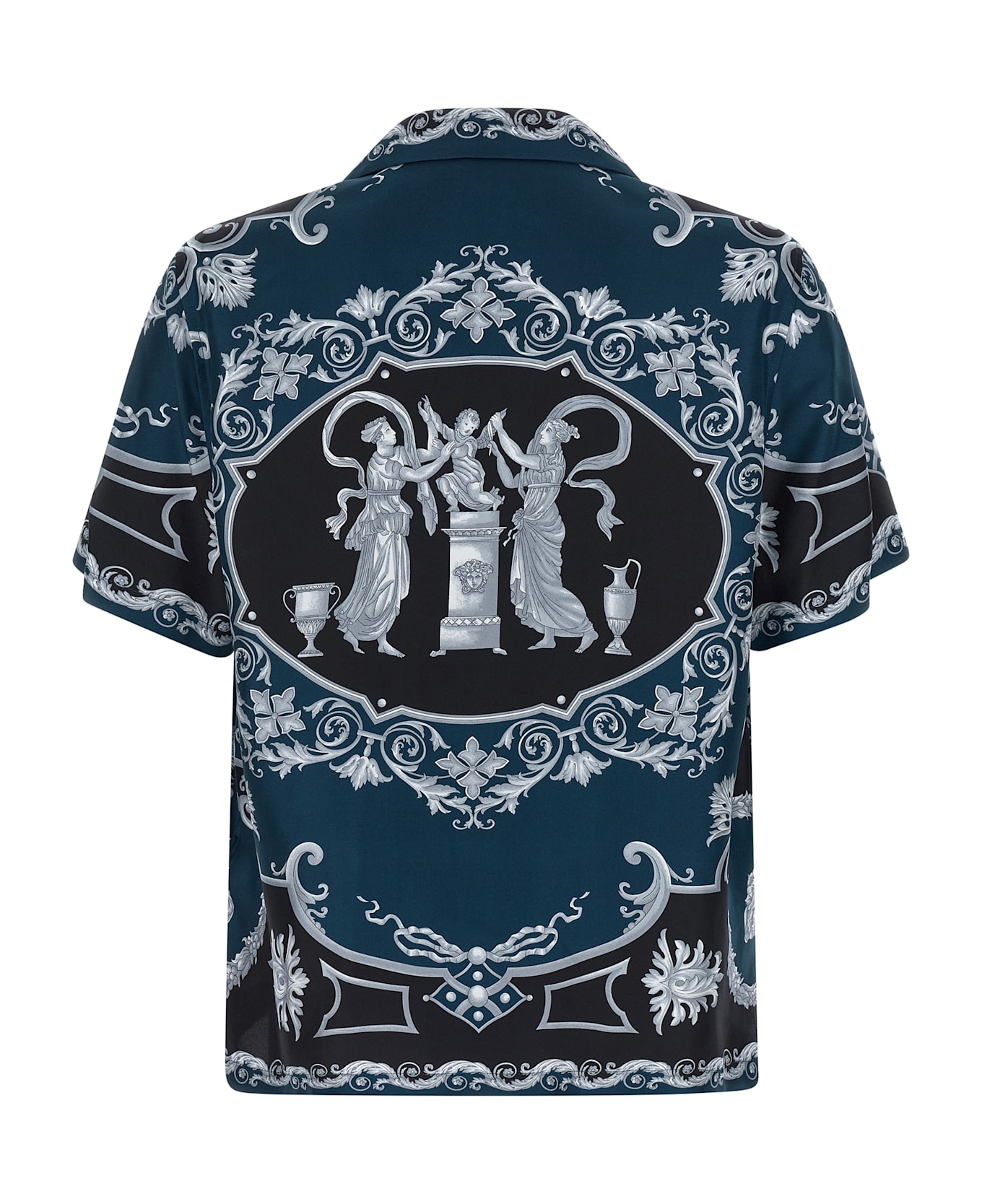 Versace 'hall Of Heroes' Shirt - Blue