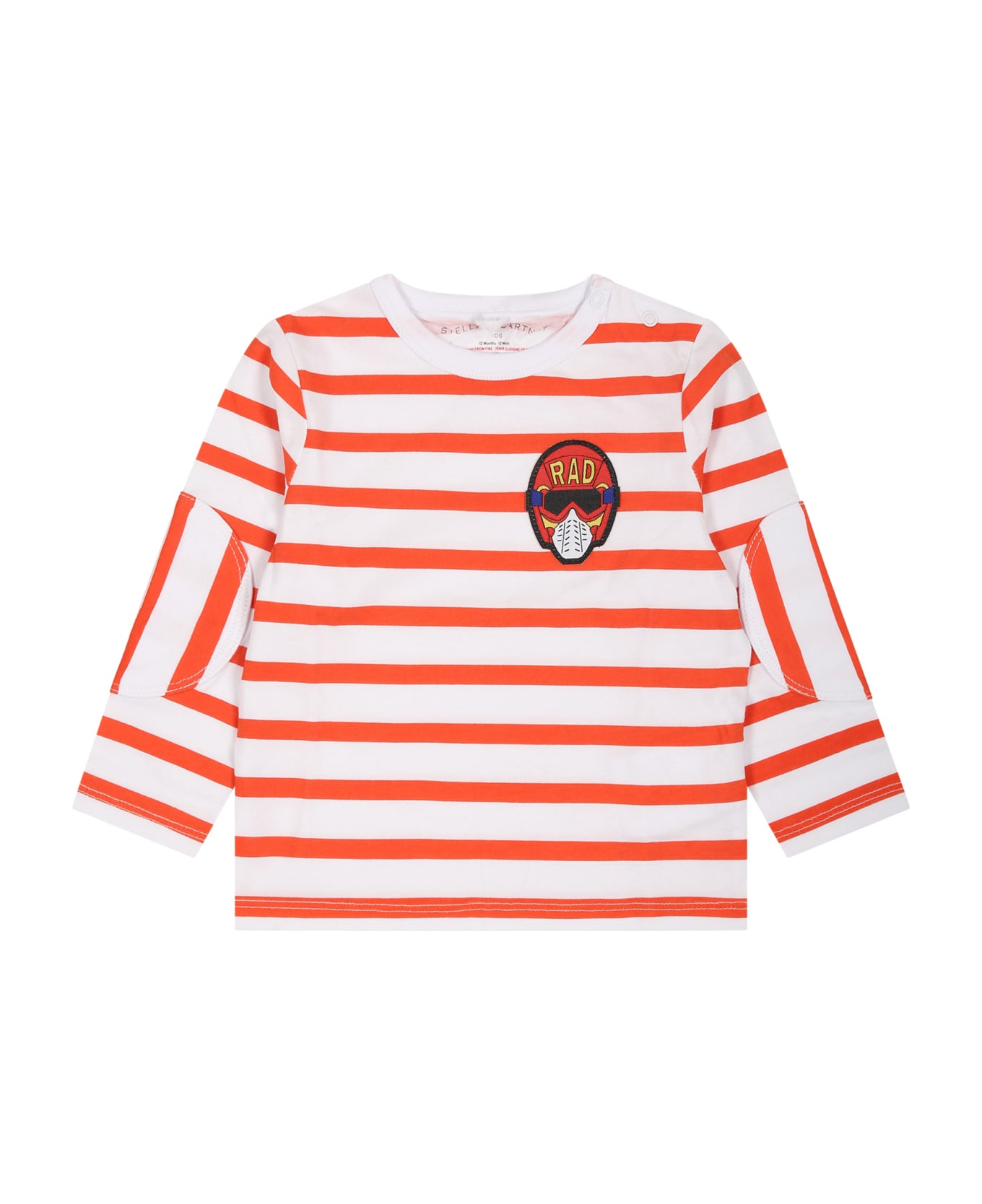 Stella McCartney Kids White T-shirt For Baby Boy With Patch - White