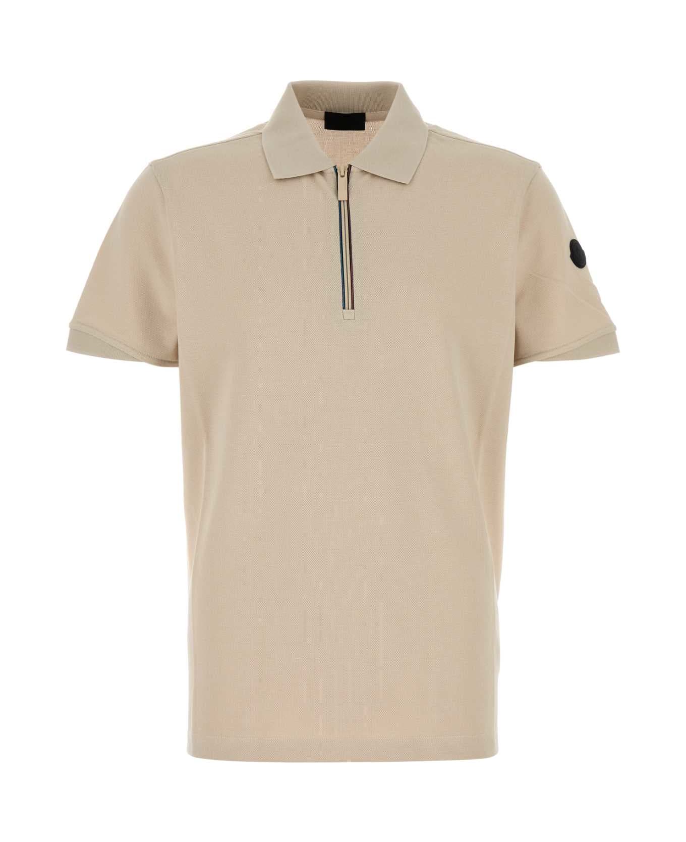 Moncler Sand Piquet Polo Shirt - 216