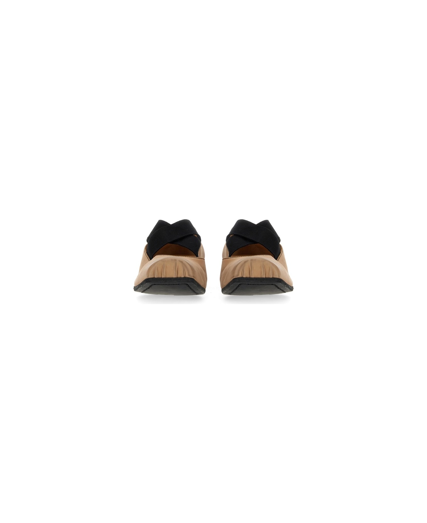 Uma Wang Leather Ballerina - BROWN