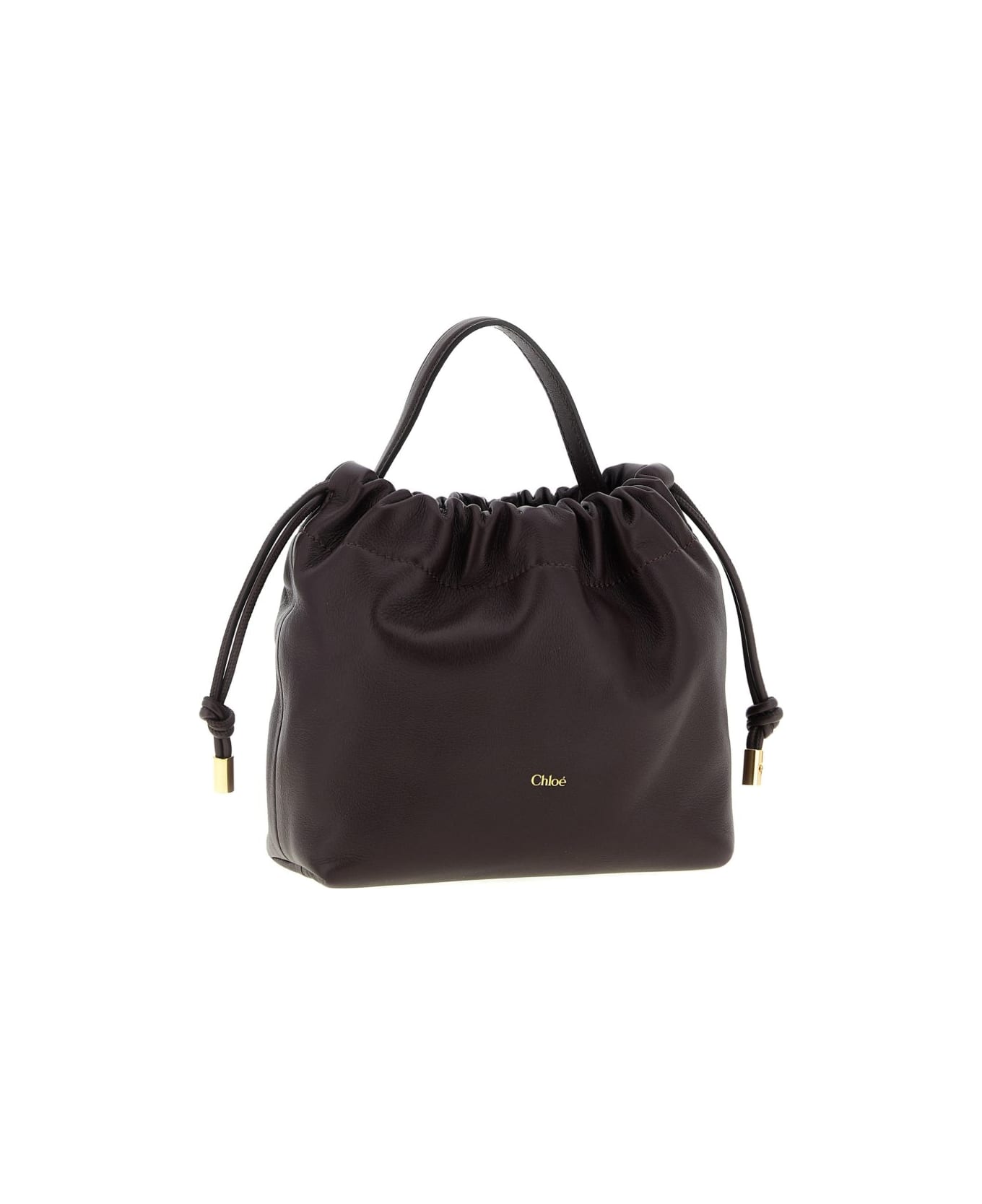 Chloé Icons Leather Bucket Bag - Purple