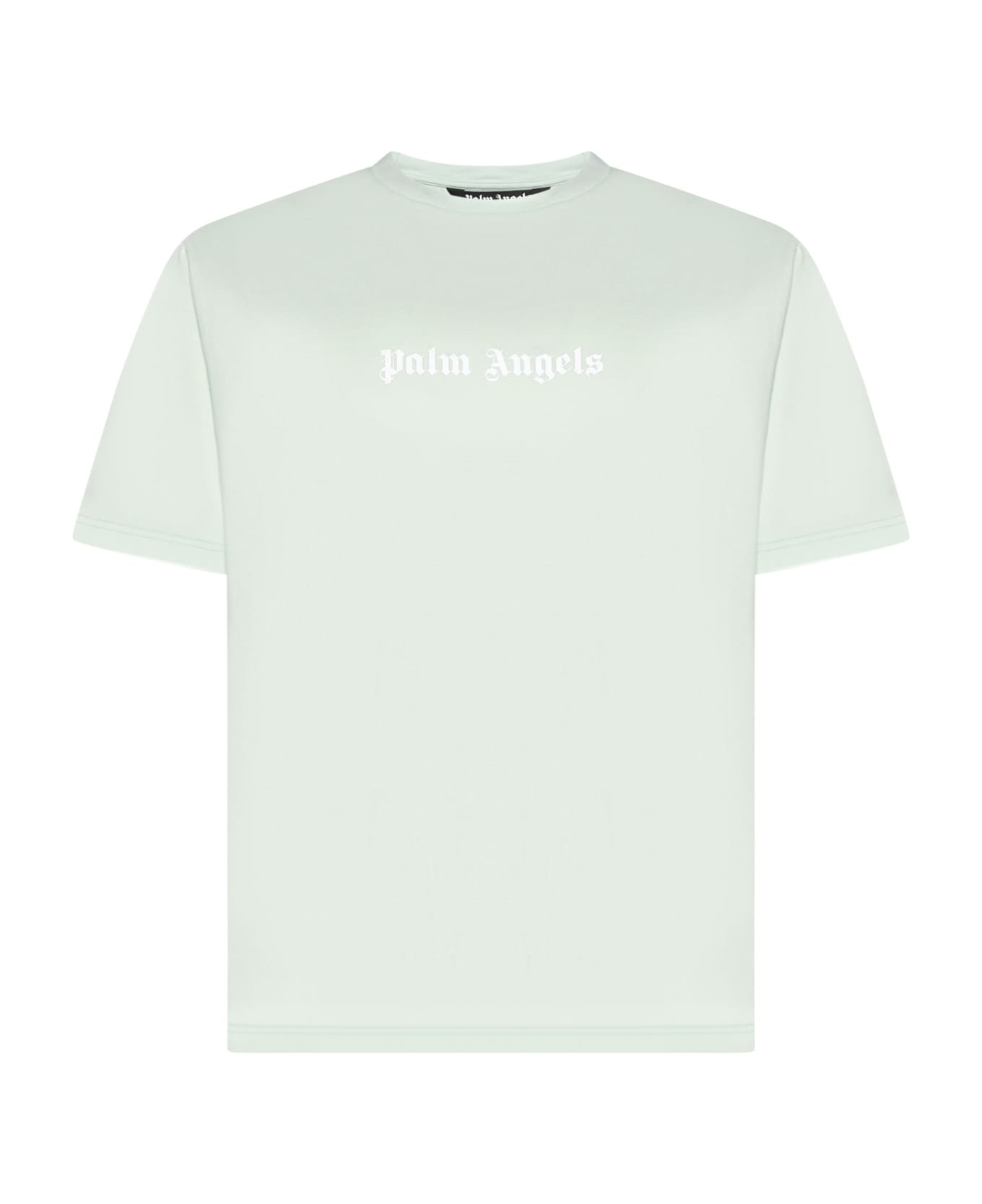Palm Angels Logo Printed Crewneck T-shirt - Mint off white