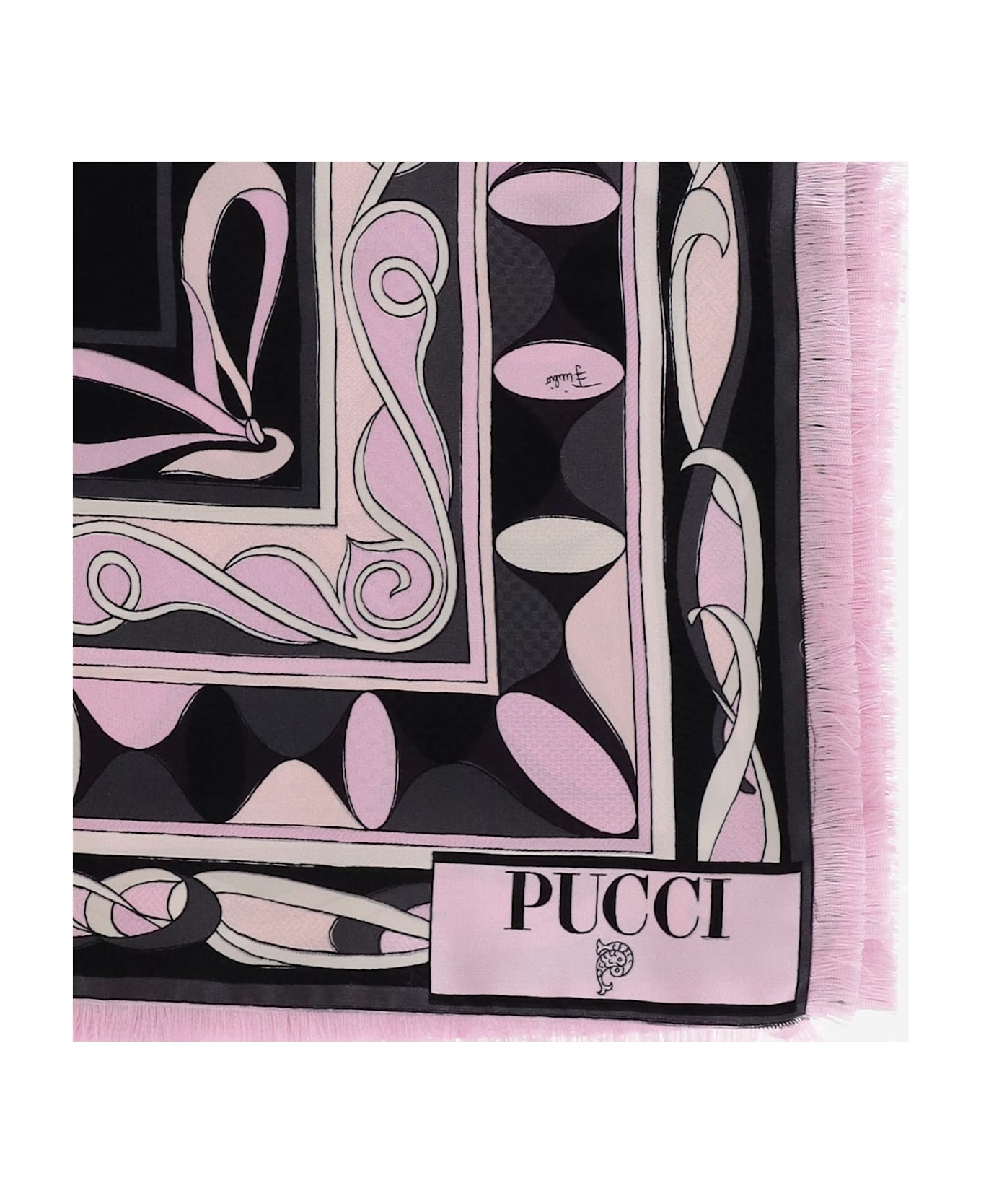 Pucci Printed Silk Scarf - Red