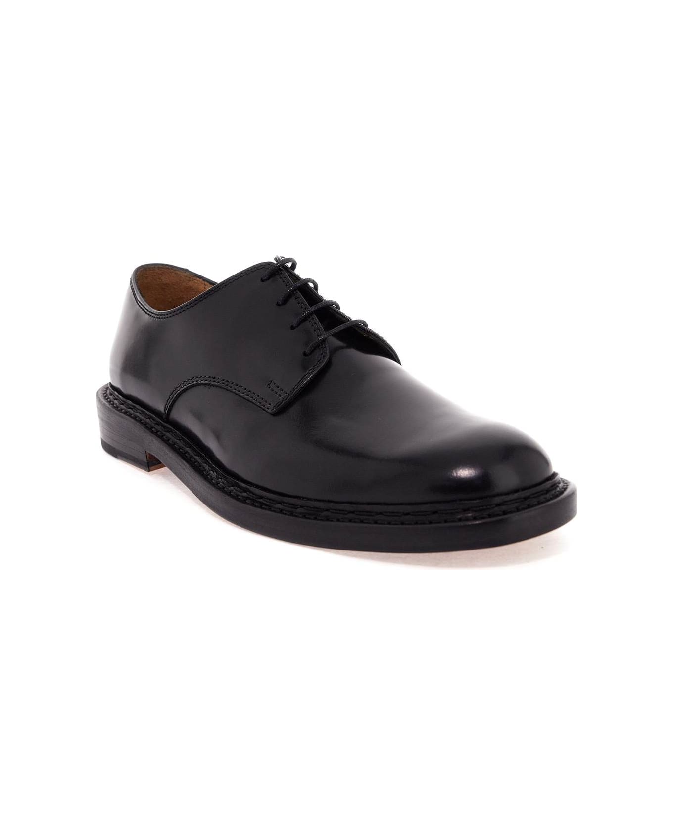 Our Legacy Laced Uniform Parade Shoes - BLACK LEATHER (Black)