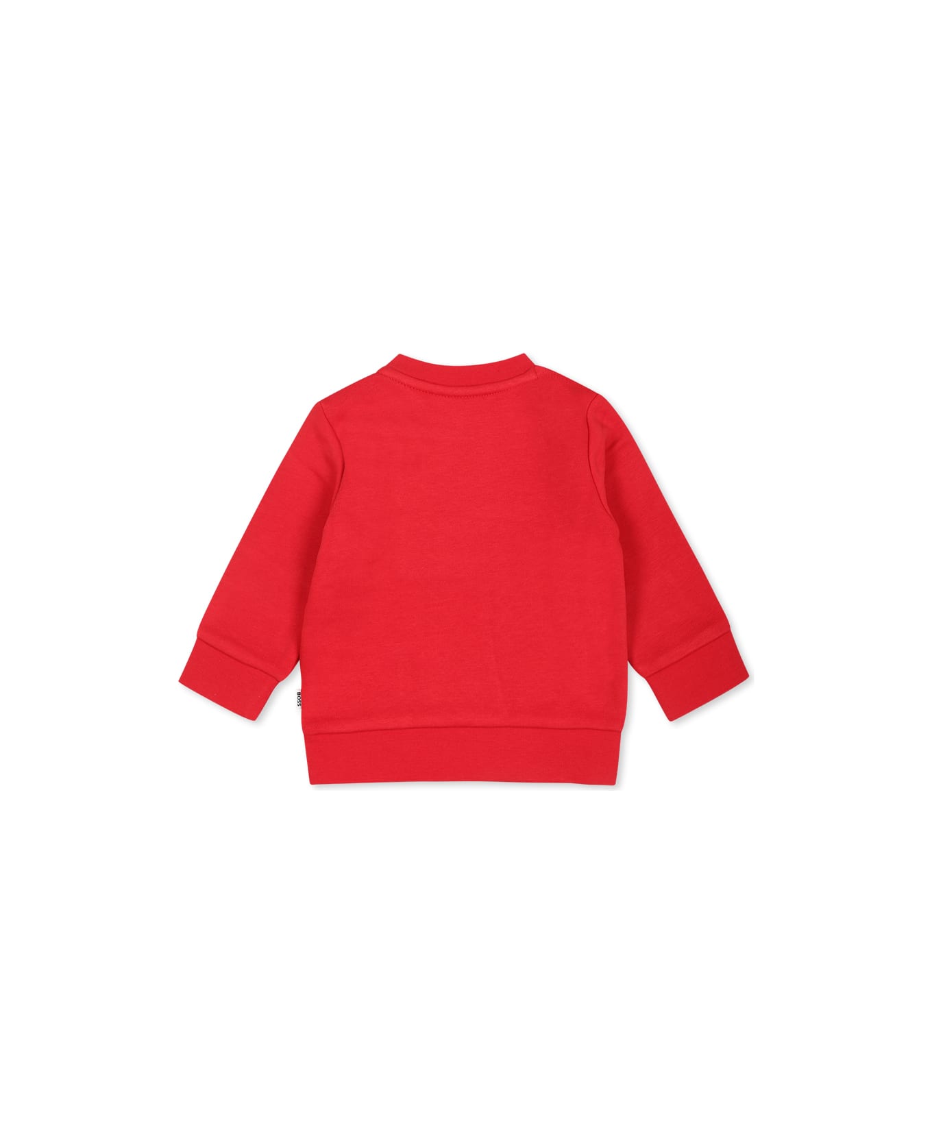 Hugo Boss Red Sweatshirt For Baby Boy With Logo - Red