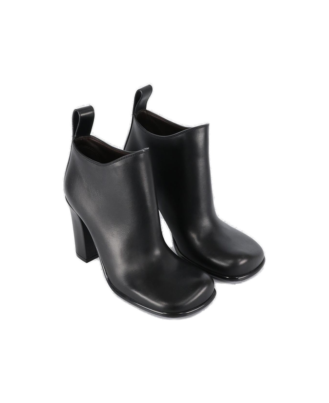 Bottega Veneta Square Toe Ankle Boots - Black ブーツ