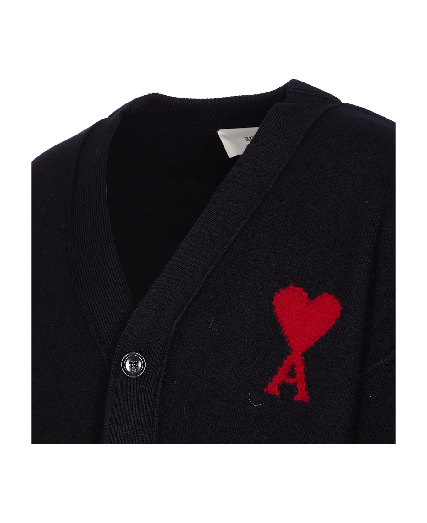 Ami Alexandre Mattiussi Ami De Coeur Cardigan - Black