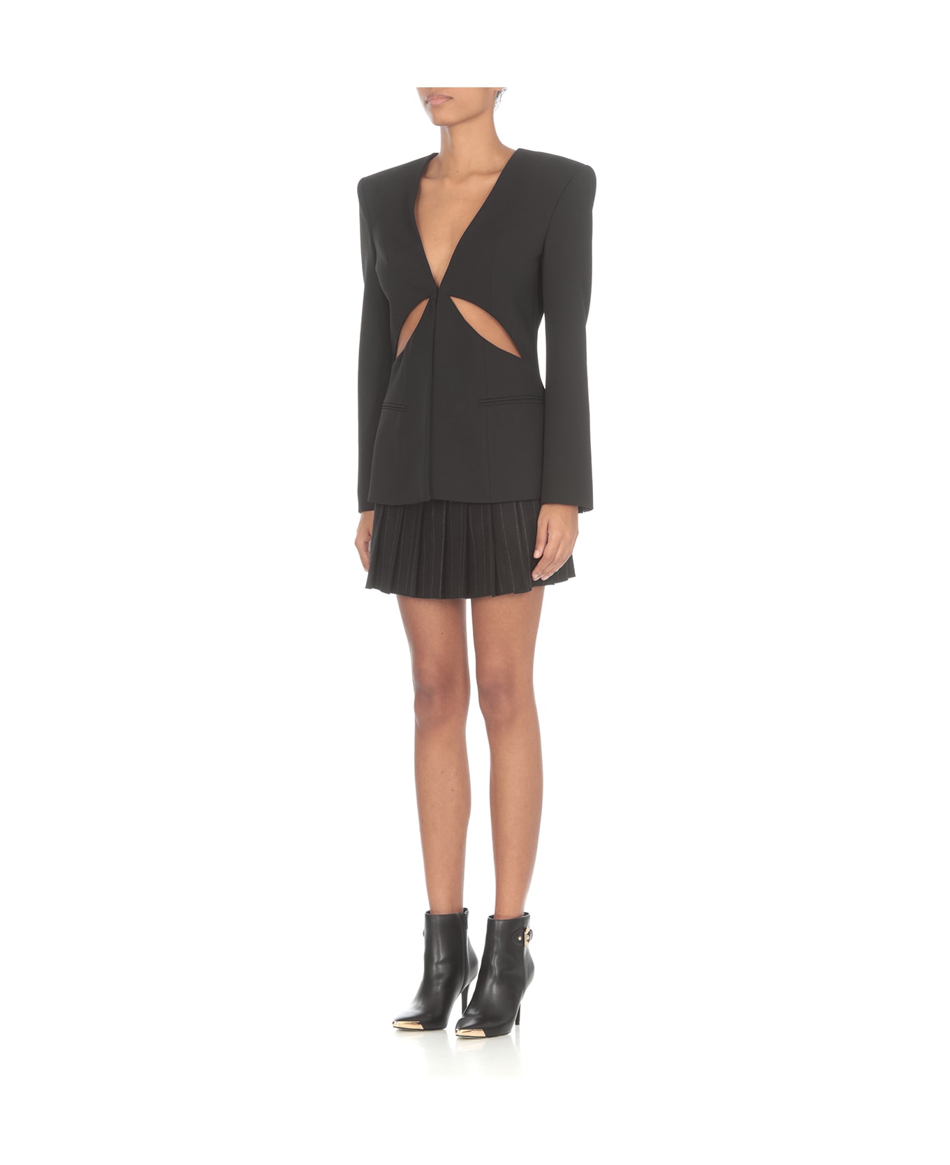 Versace Jeans Couture Blazer With Cut-out Details - Black