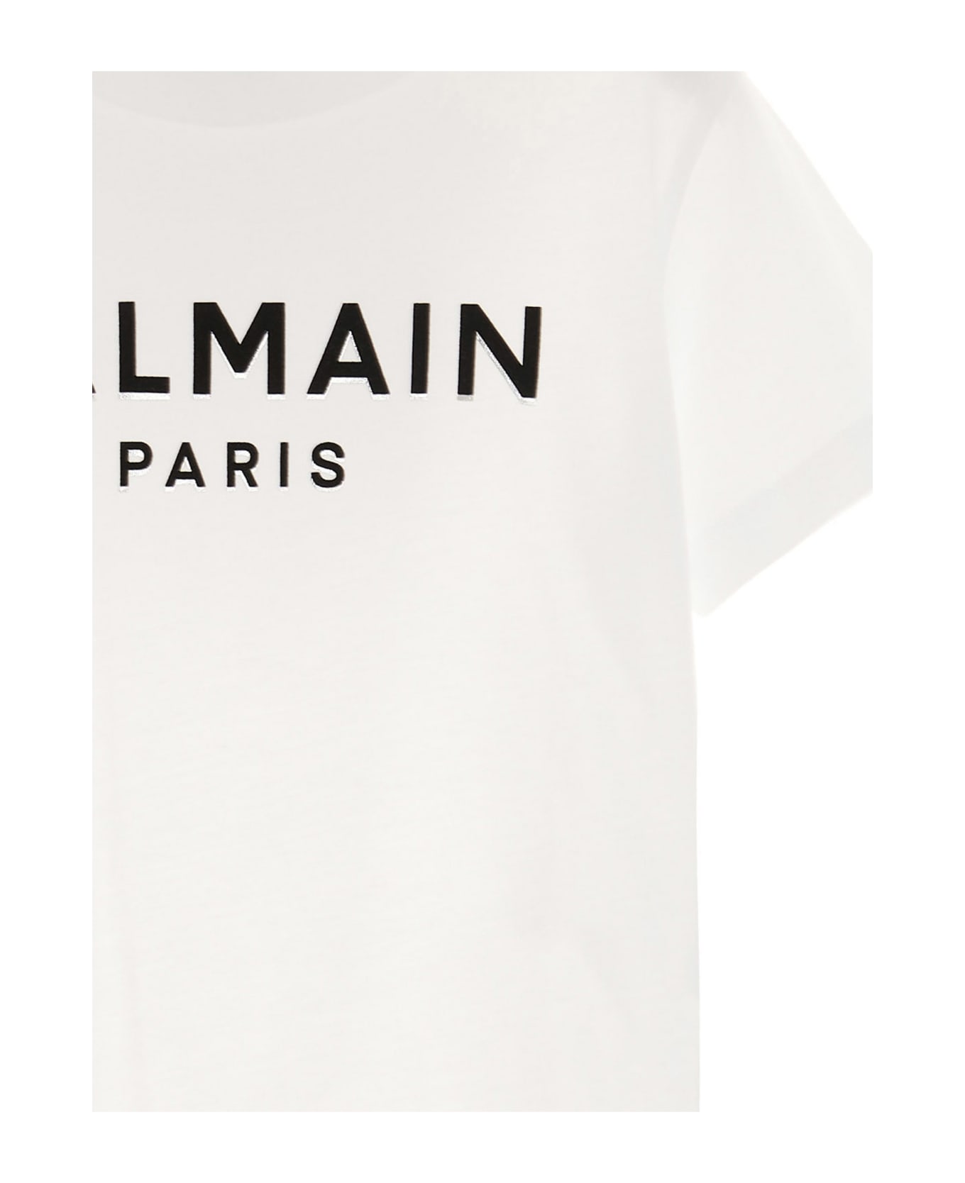 Balmain Logo T-shirt - White/Black