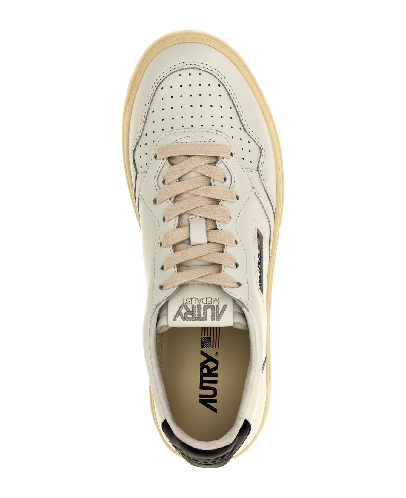 Autry 'medalist' Sneaker - White/Black
