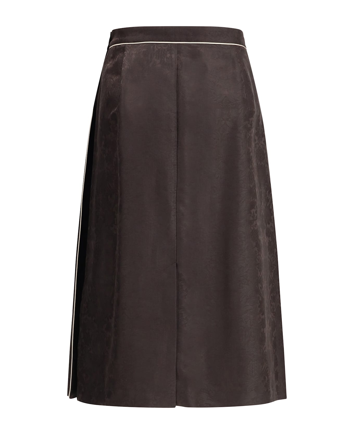 Burberry Sunflower Pleated Silk Skirt