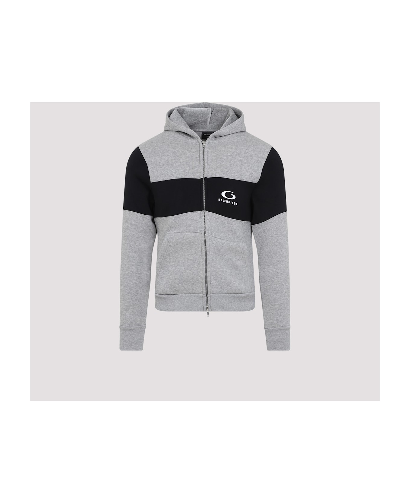 Balenciaga Hoodie - HEATHER GREY BLACK