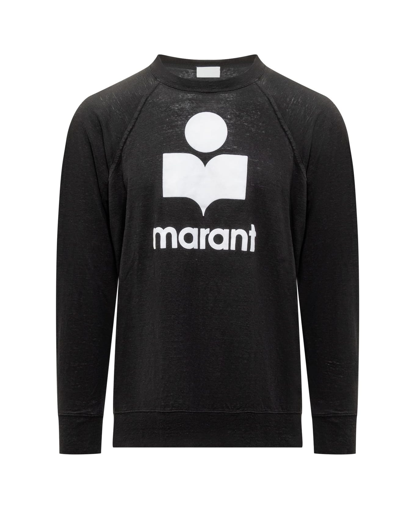 Isabel Marant Logo-printed Long-sleeved T-shirt - BLACK