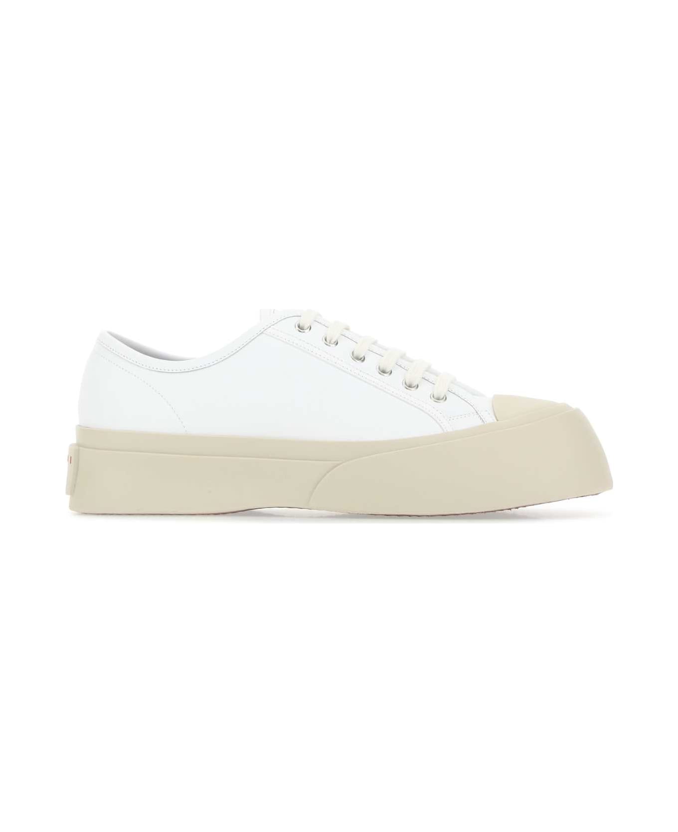 Marni White Leather Pablo Sneakers - 00W01 スニーカー