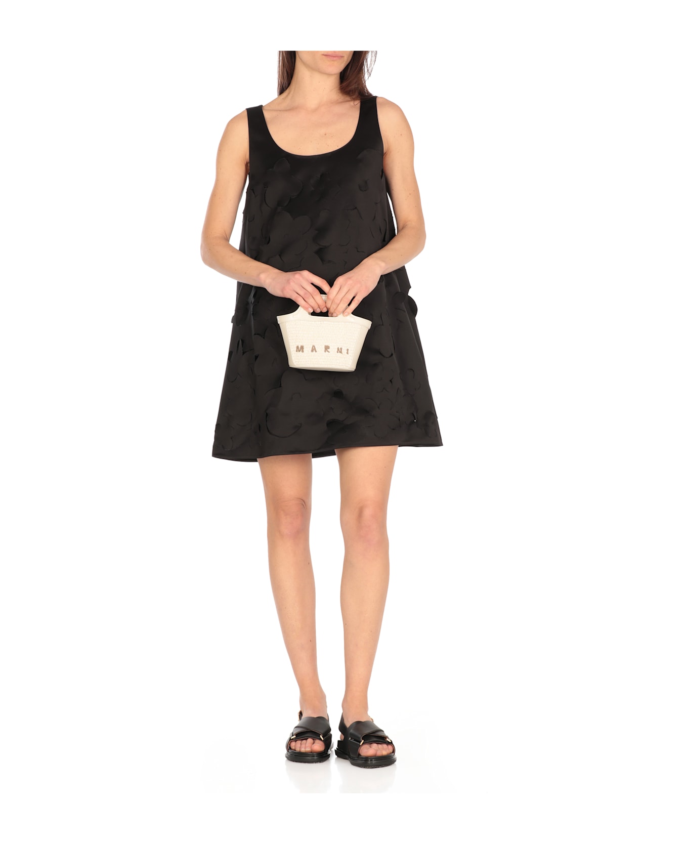 Marni Duchesse Cut-out Dress - Black