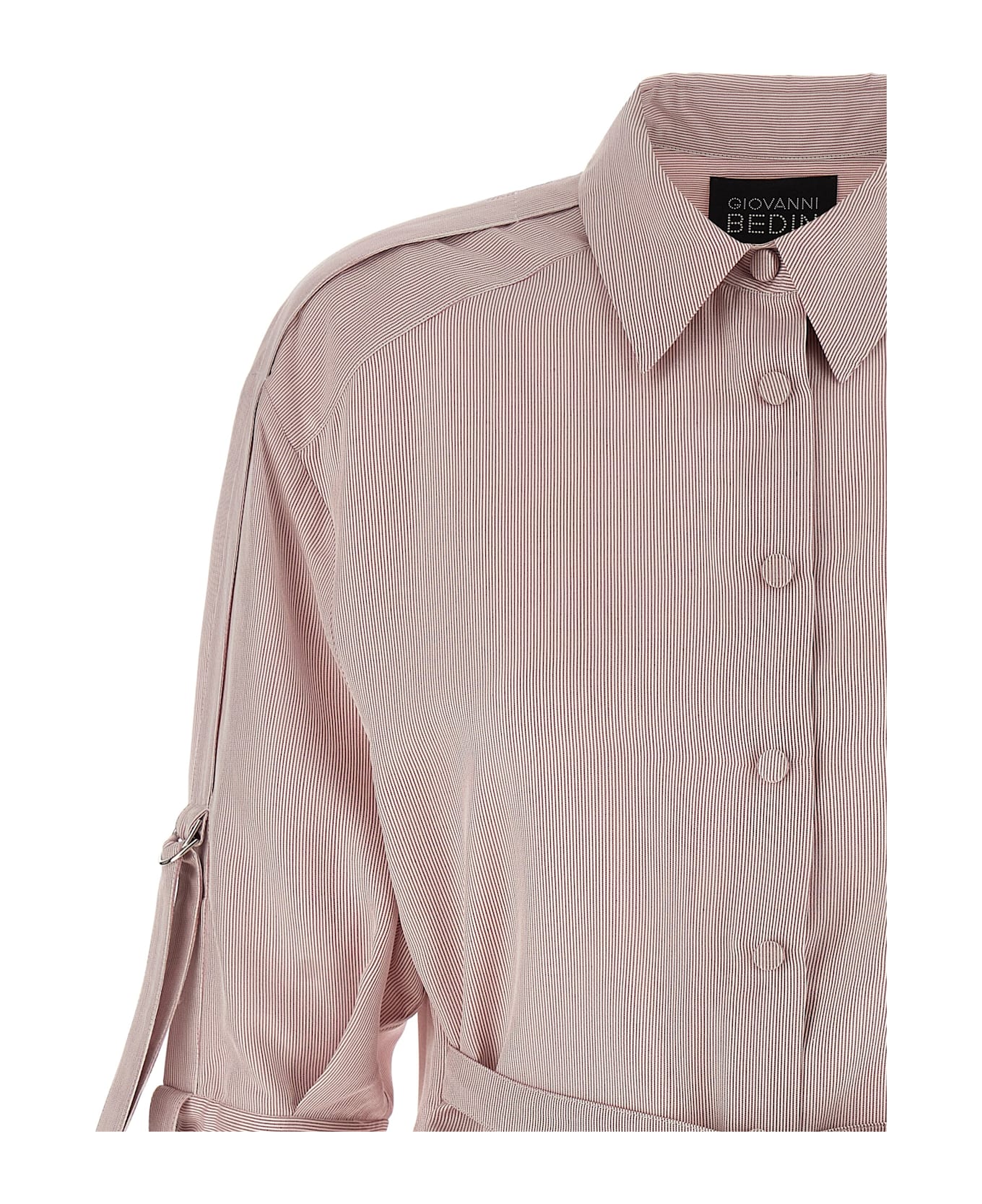 Giovanni Bedin Striped Silk Dress - Pink