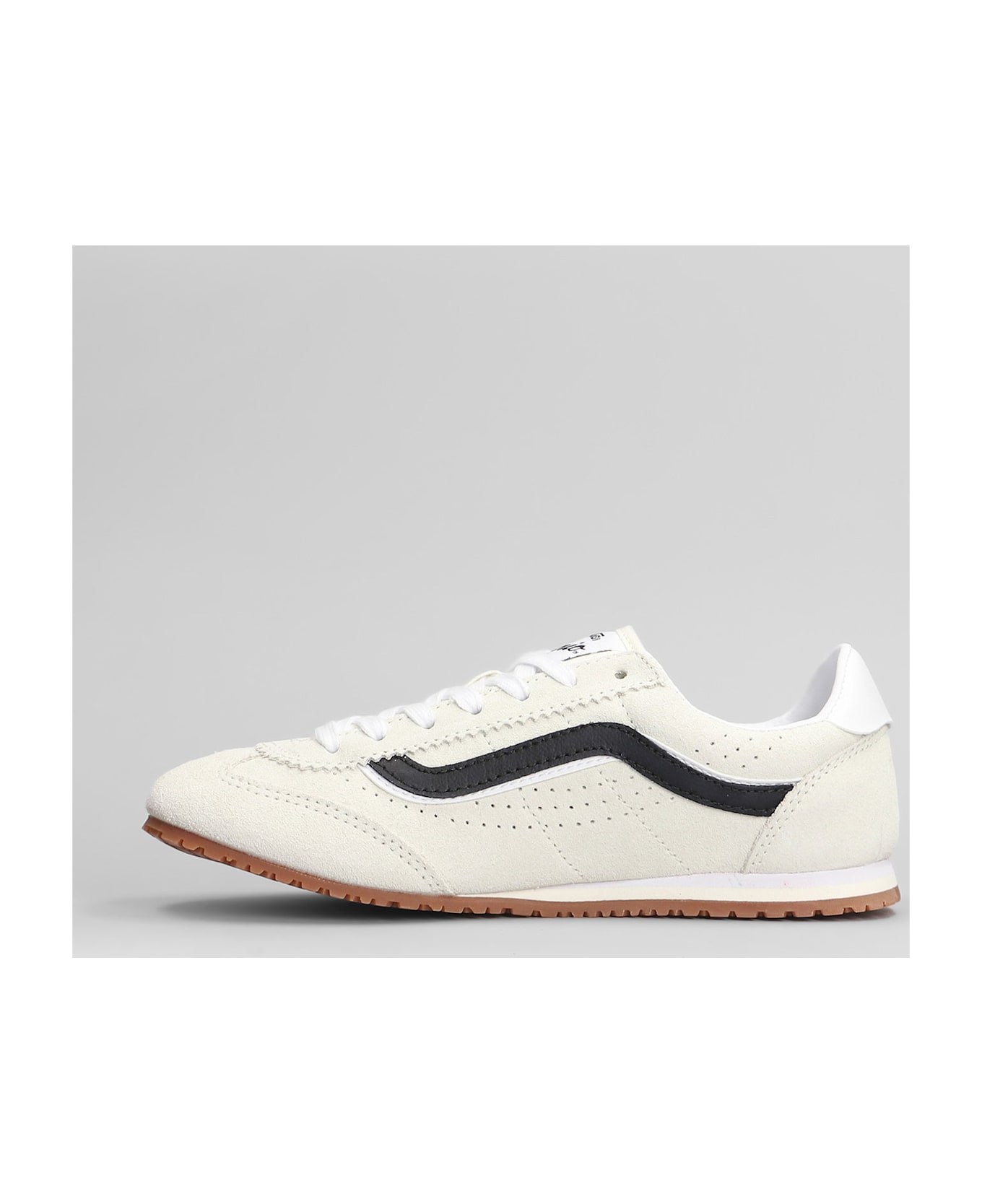 Vans Super Lowpro Sneakers In White Suede - white